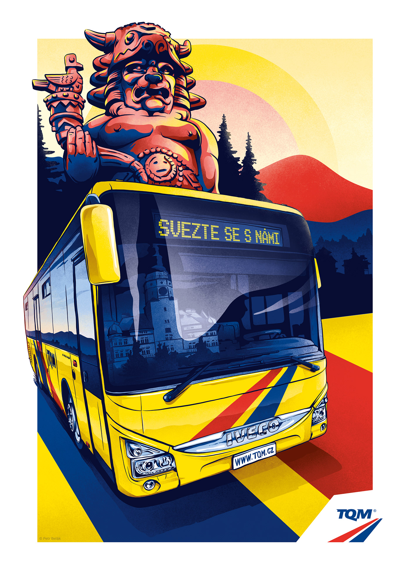 automotive   bus czechia opava poster Radegast TQM Transit IVECO Transport