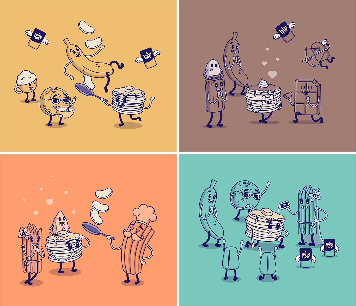 adobe illustrator Brand Design cartoon Character design design digital illustration graphic design ILLUSTRATION pancakes visual identity