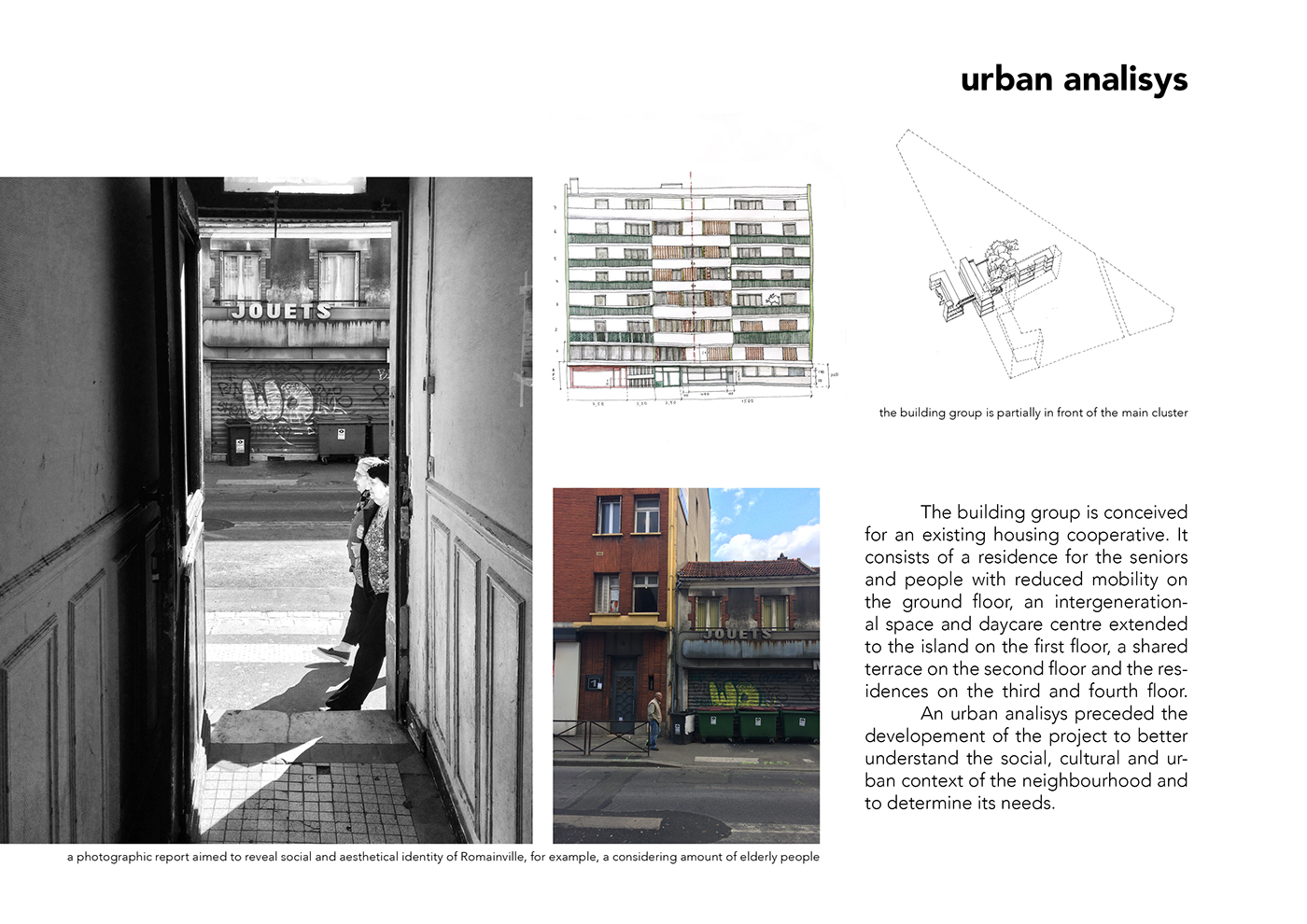 architecture intergenerational space Urban Project hand drawing
