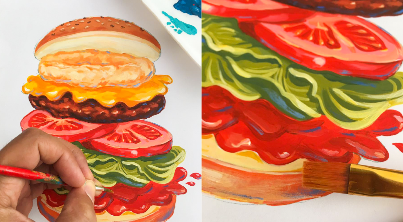 art ILLUSTRATION  paint Food  branding  creative