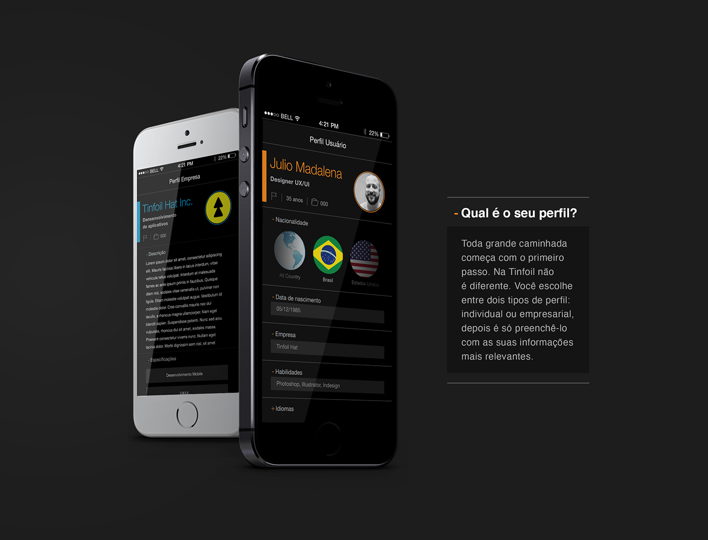 aplicativo app design empreendedorismo negocios rede social UI ux