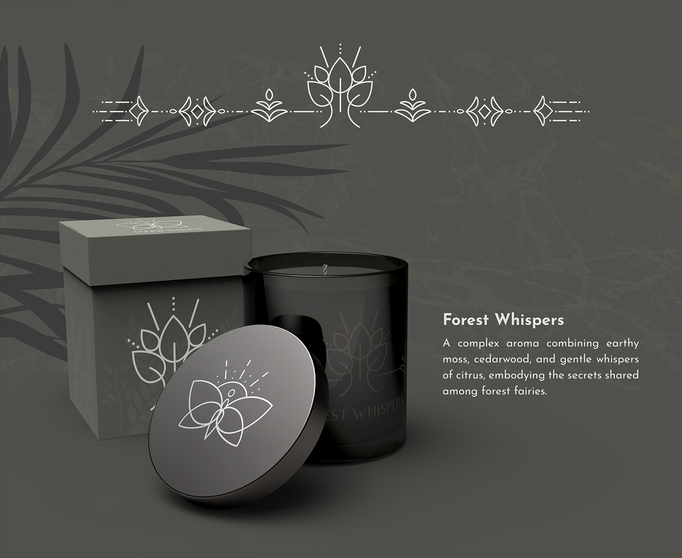 visual identity Logo Design Packaging candle Magic   fairy graphic design 
