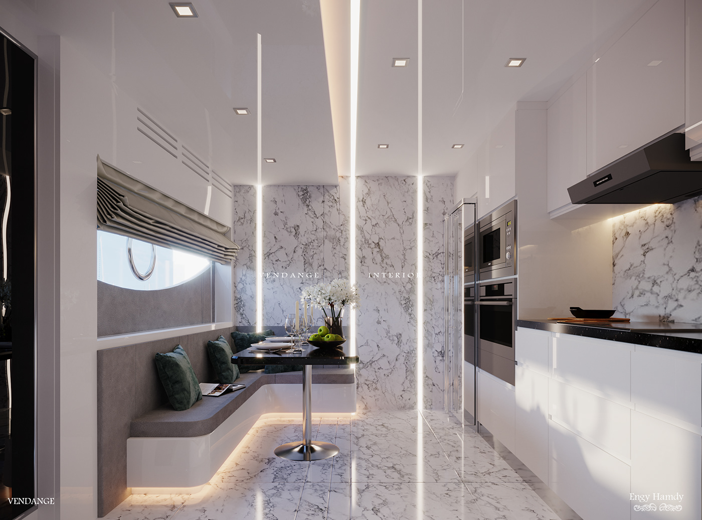 yacht luxury design modern visualization 3D Render corona architecture