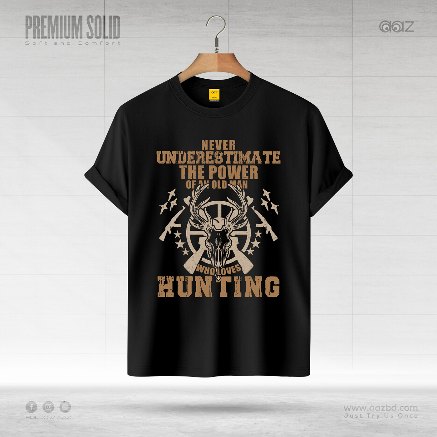 Hunting Hunting T-shirt Design hunter deer vector Hunting t shirt grunge vintage Retro Deer T-shirt design