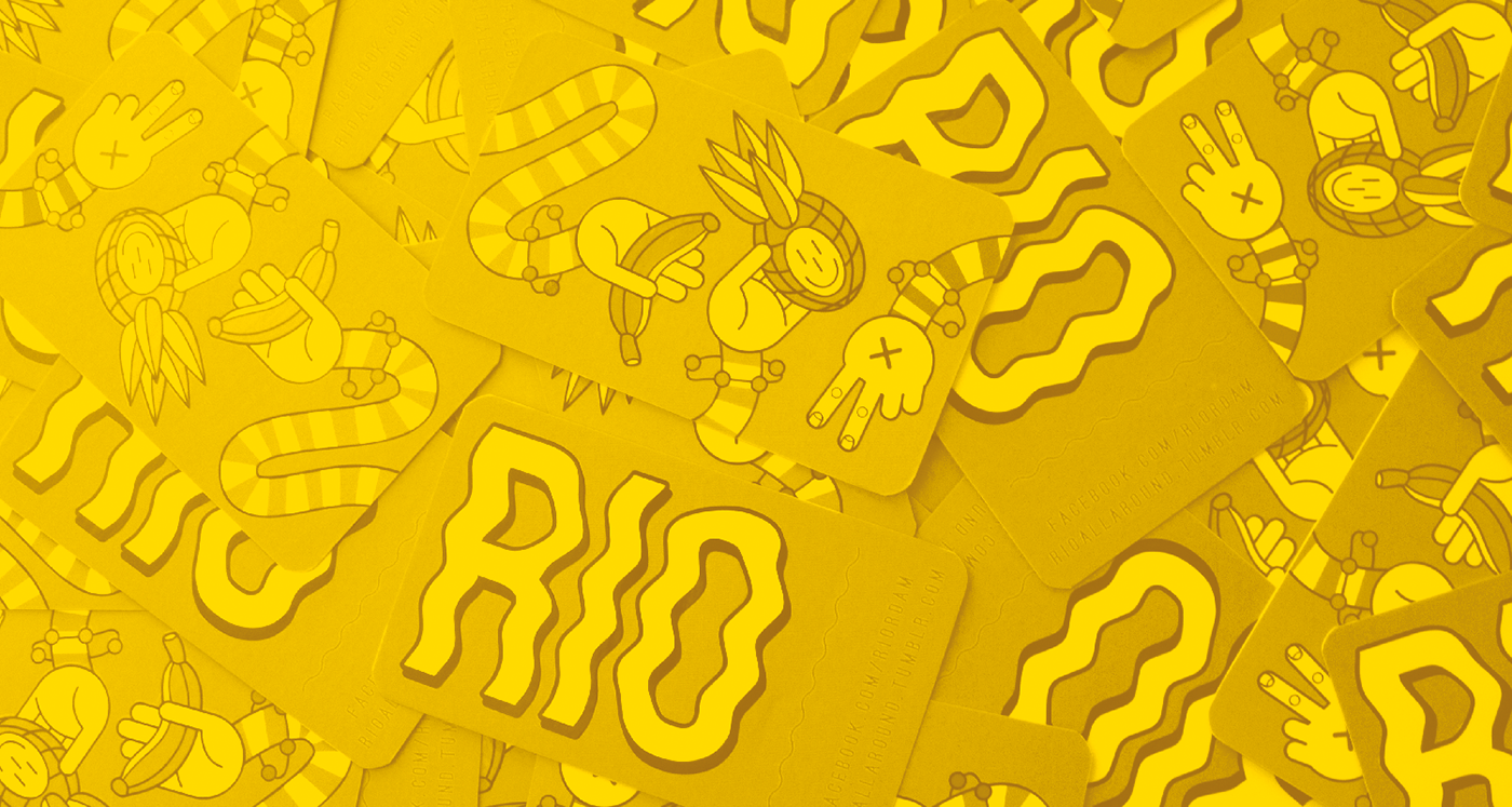 rio Christ the Redeemer Rio de Janeiro party poster Rotterdam Netherlands Brazil colors yellow Selfie stick banana Pineapple festival worm