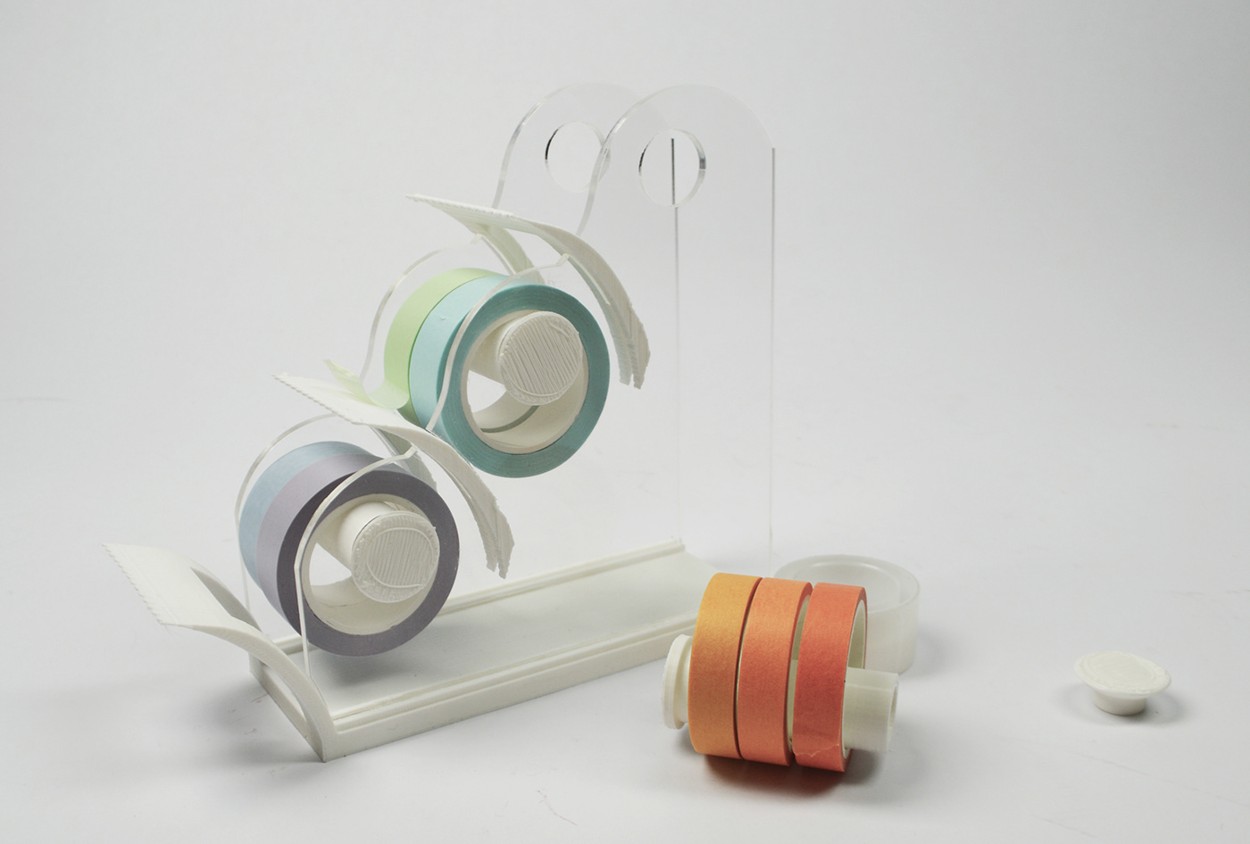 tape dispenser design creative 3d printing laser cut acrylic tape product family minimalistic Minimalism