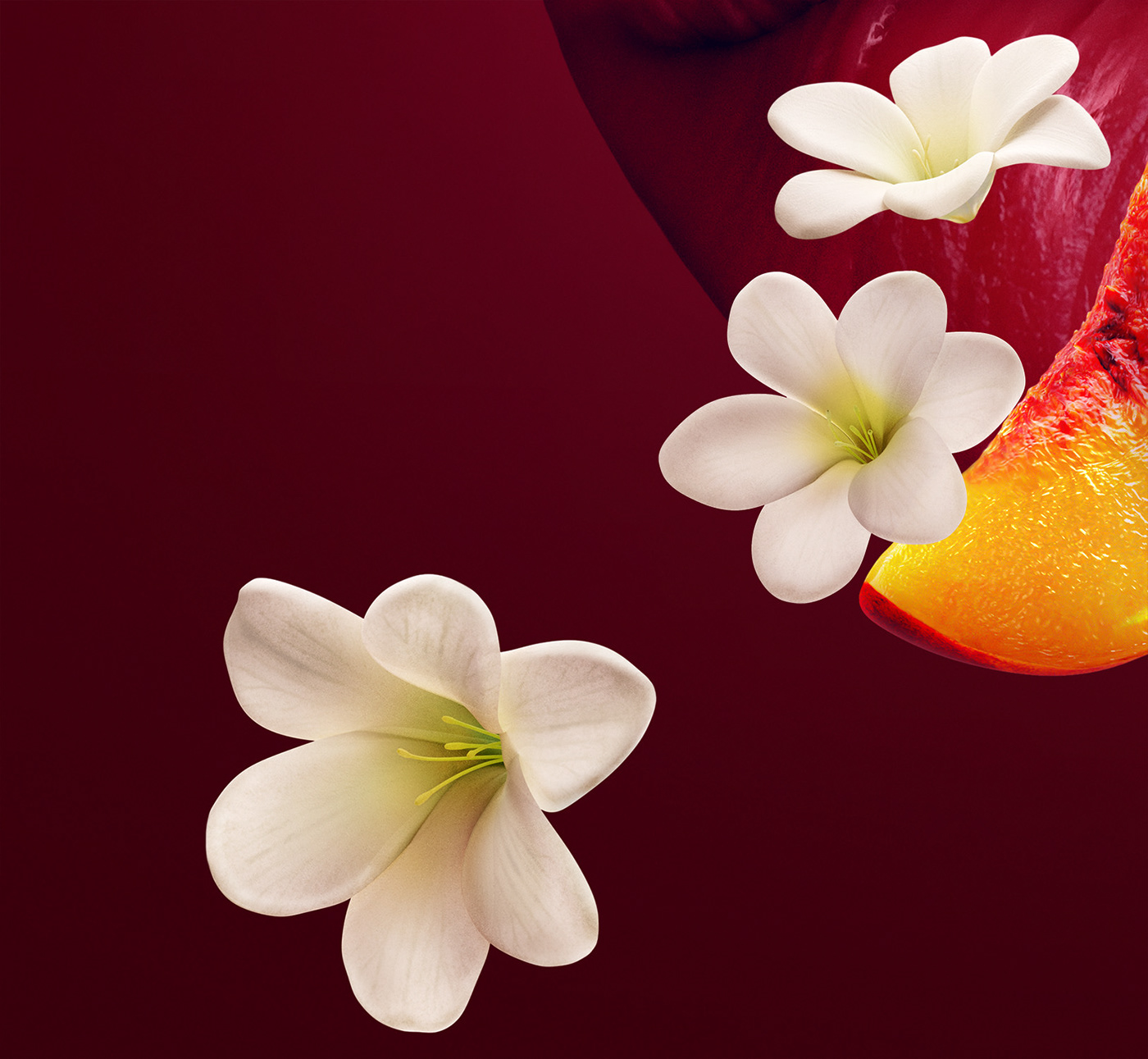 3D Advertising  beauty CGI cosmetics parfume Post Production retouch Food  Fruit