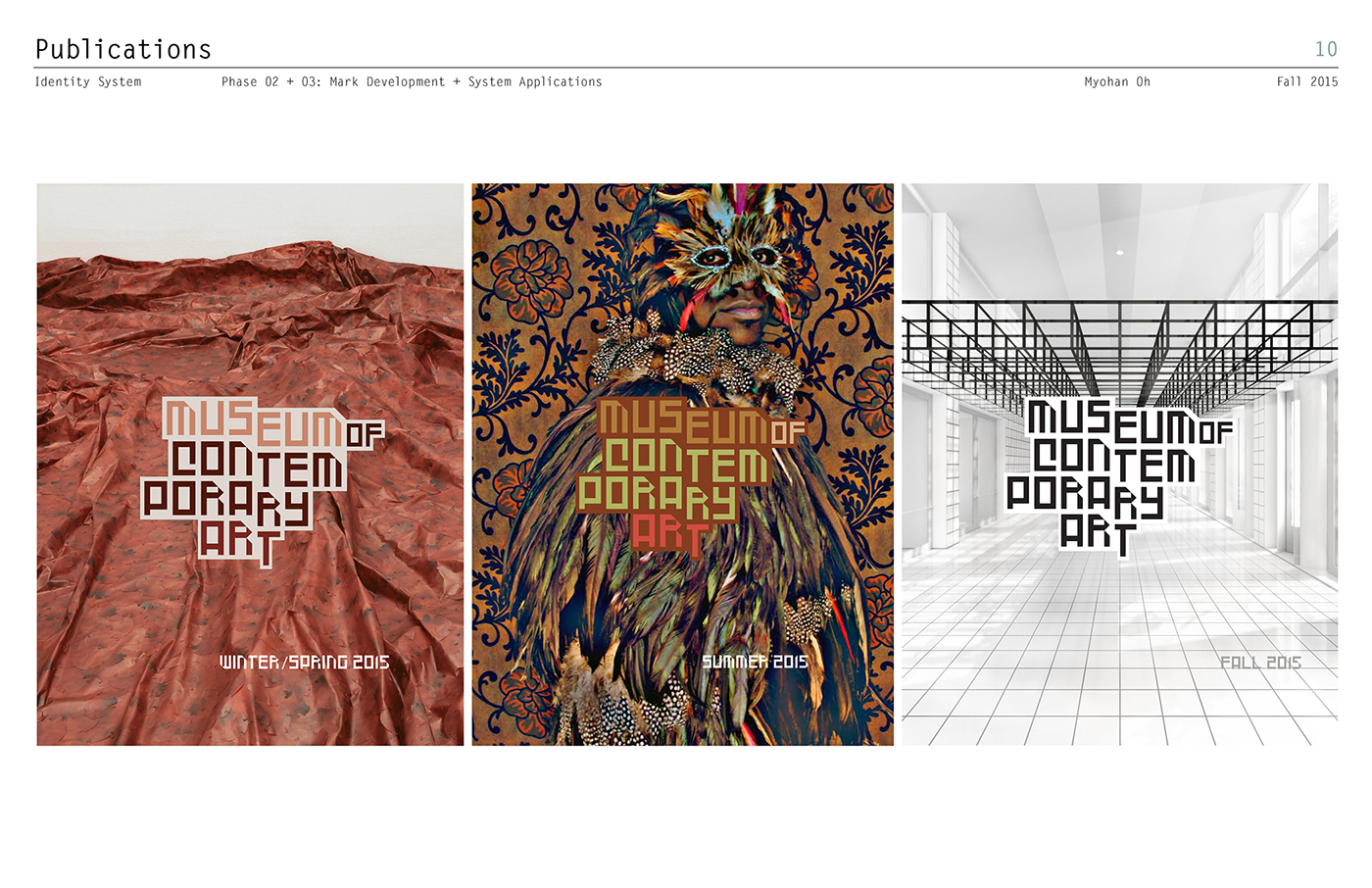 identity system rebranding museum contemporary art chicago logo design word mark Website development Stationery wayfinding