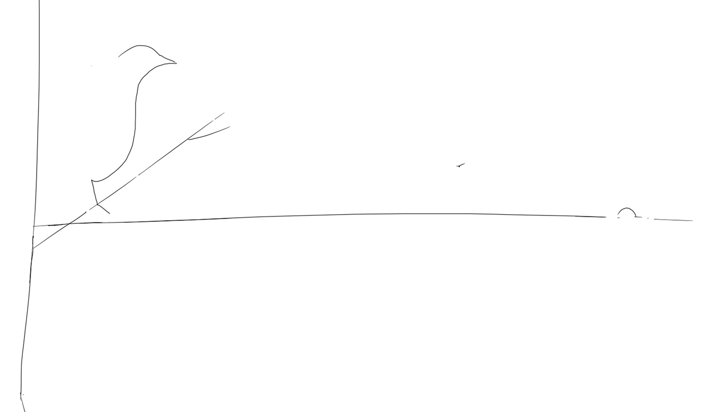 sketch Drawing  simple negative space simplistic