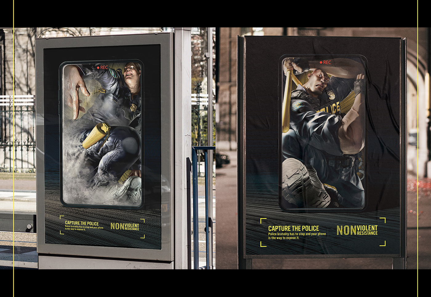 3D ads Advertising  art direction  campaign creative non-profit police print Zbrush