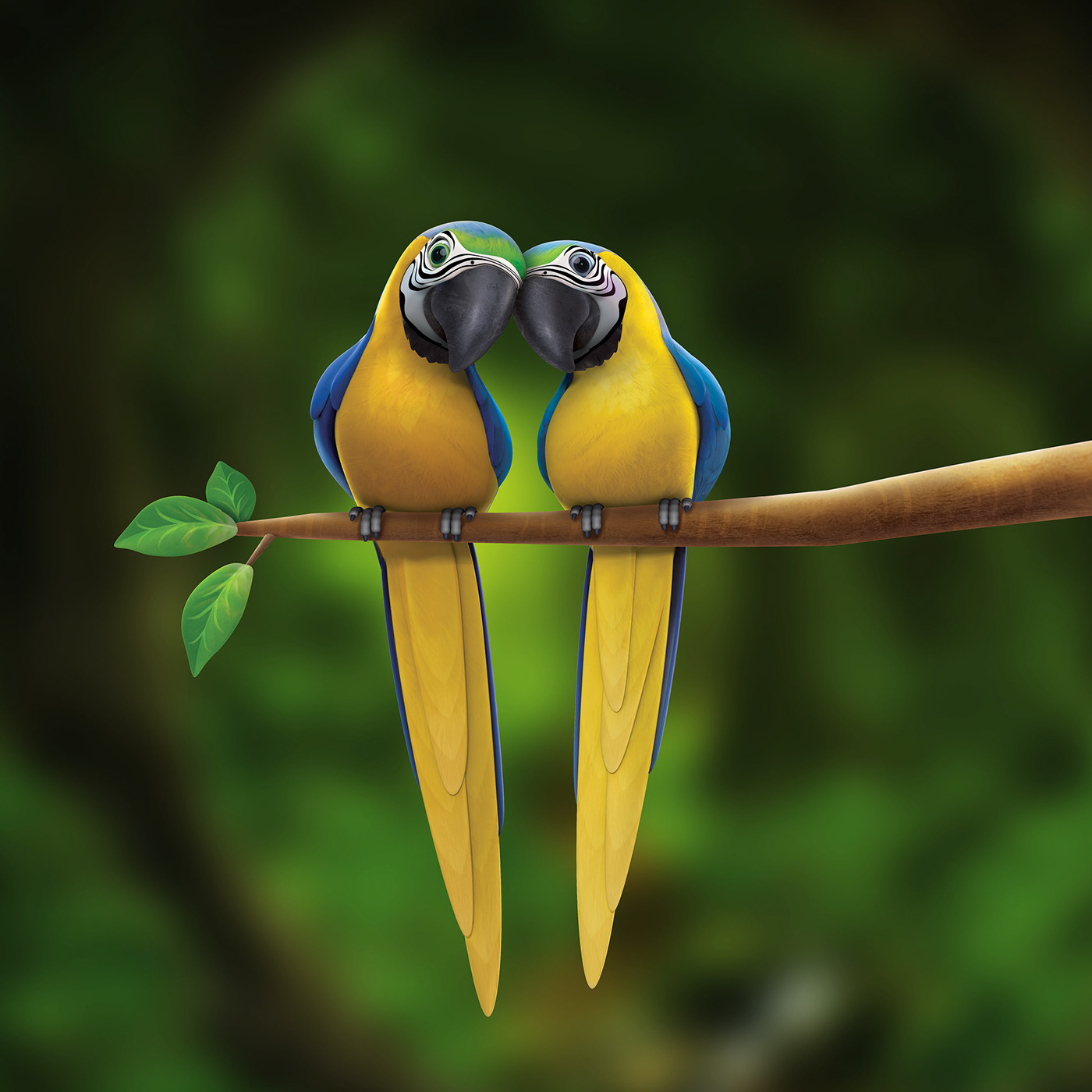 macaw blue macaw Character design  monstro studio