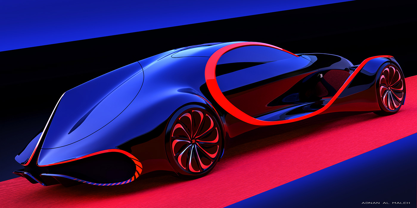 3D automotive   bugatti BUGATTI ART car design Cars Chiron concept luxury cars sketch