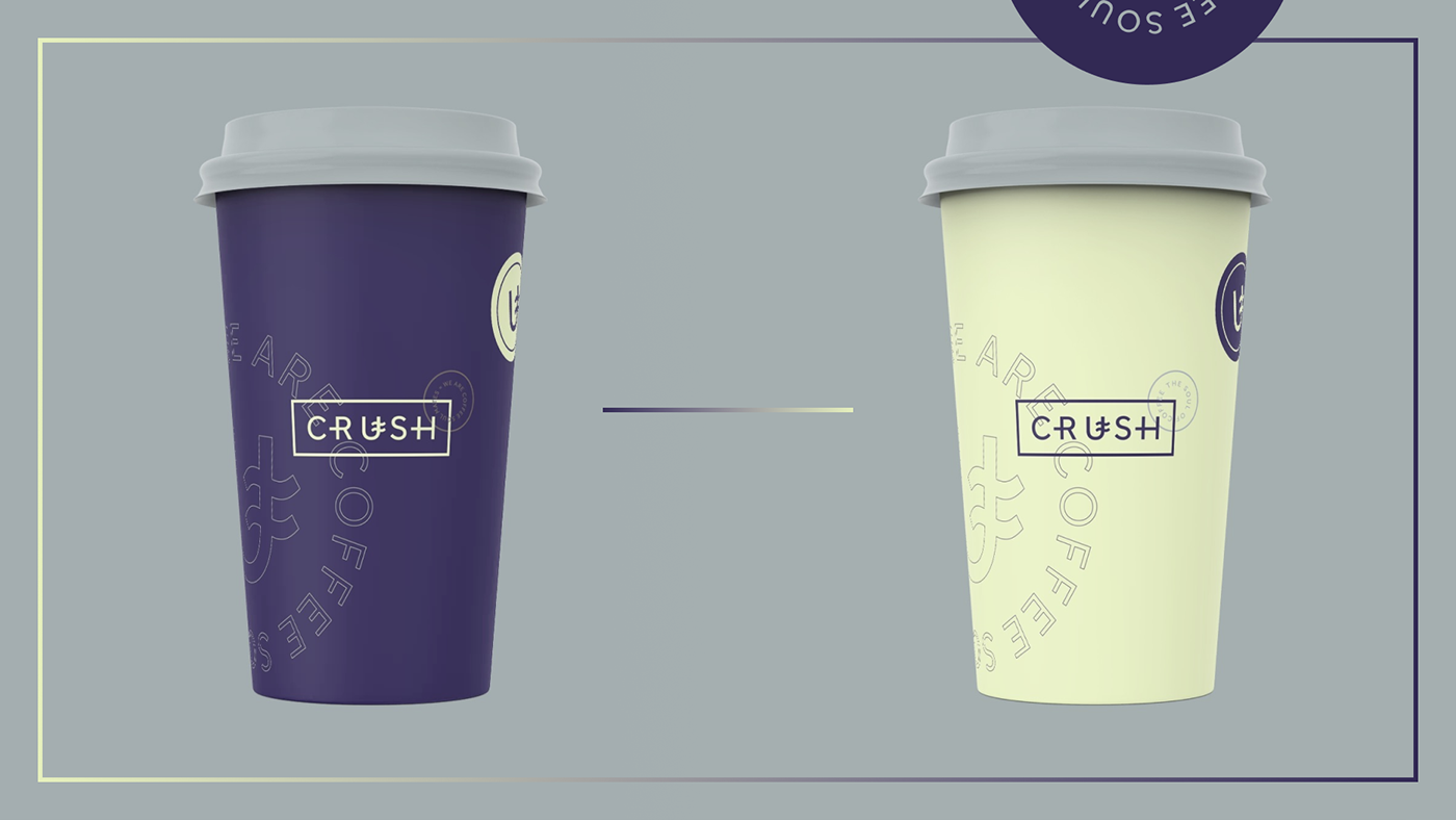 cafe Coffee community Crush branding  identity logo soul youth
