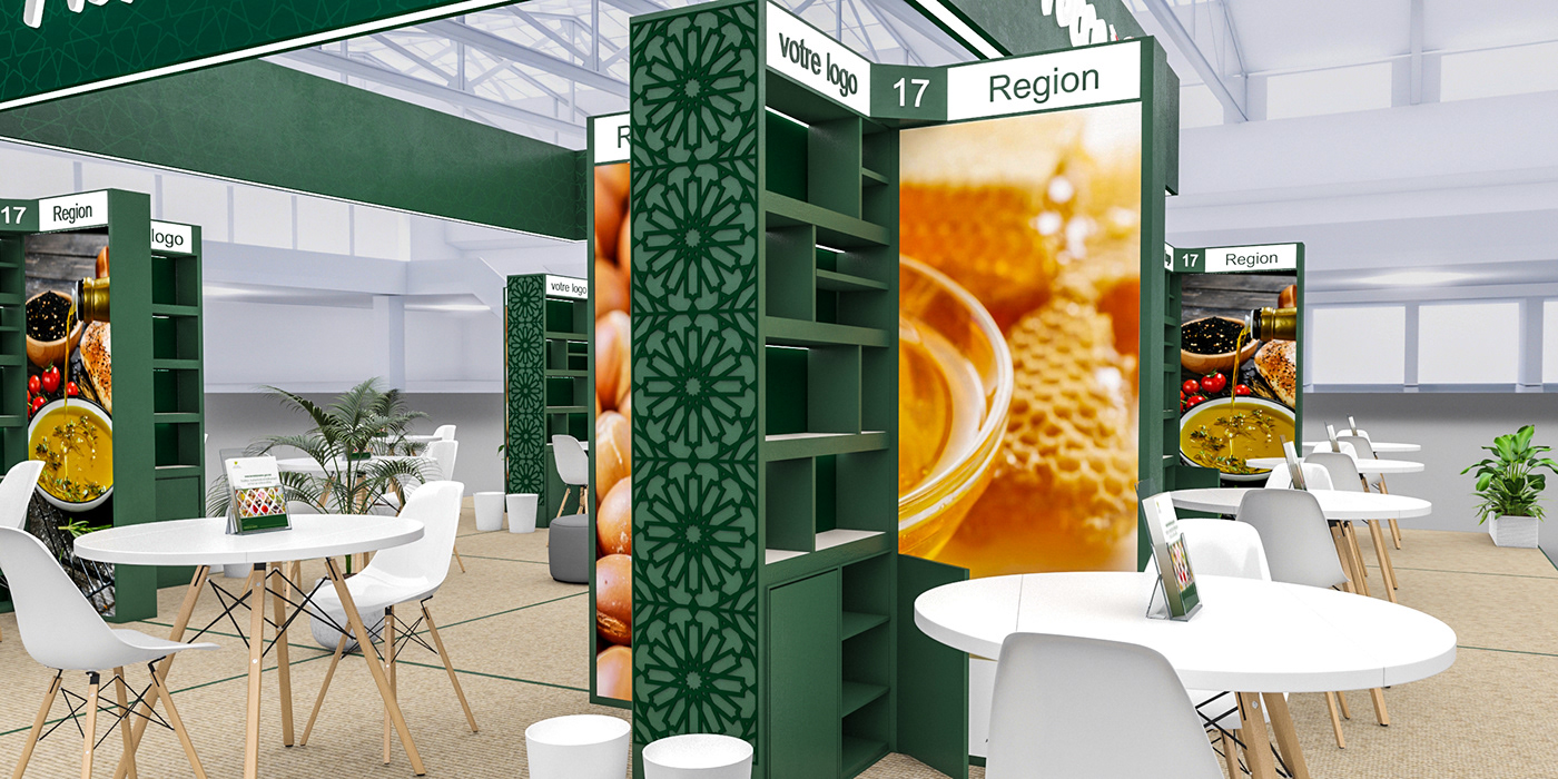 Exhibition  exhibition stand booth design Stand booth Exhibition Design  Interior 3ds max Morocco Moroccan