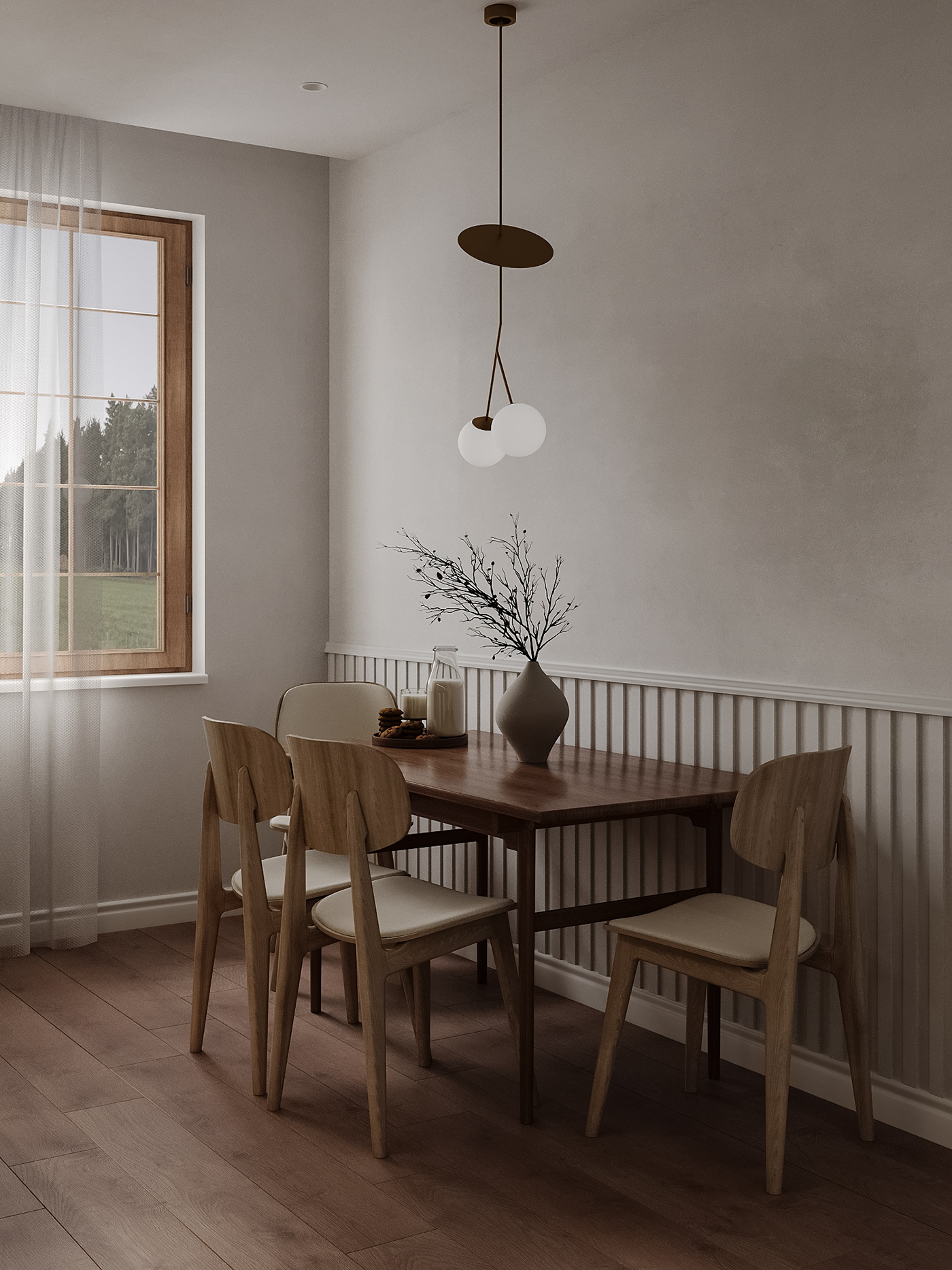 kitchen interior design  Render visualization 3D corona design