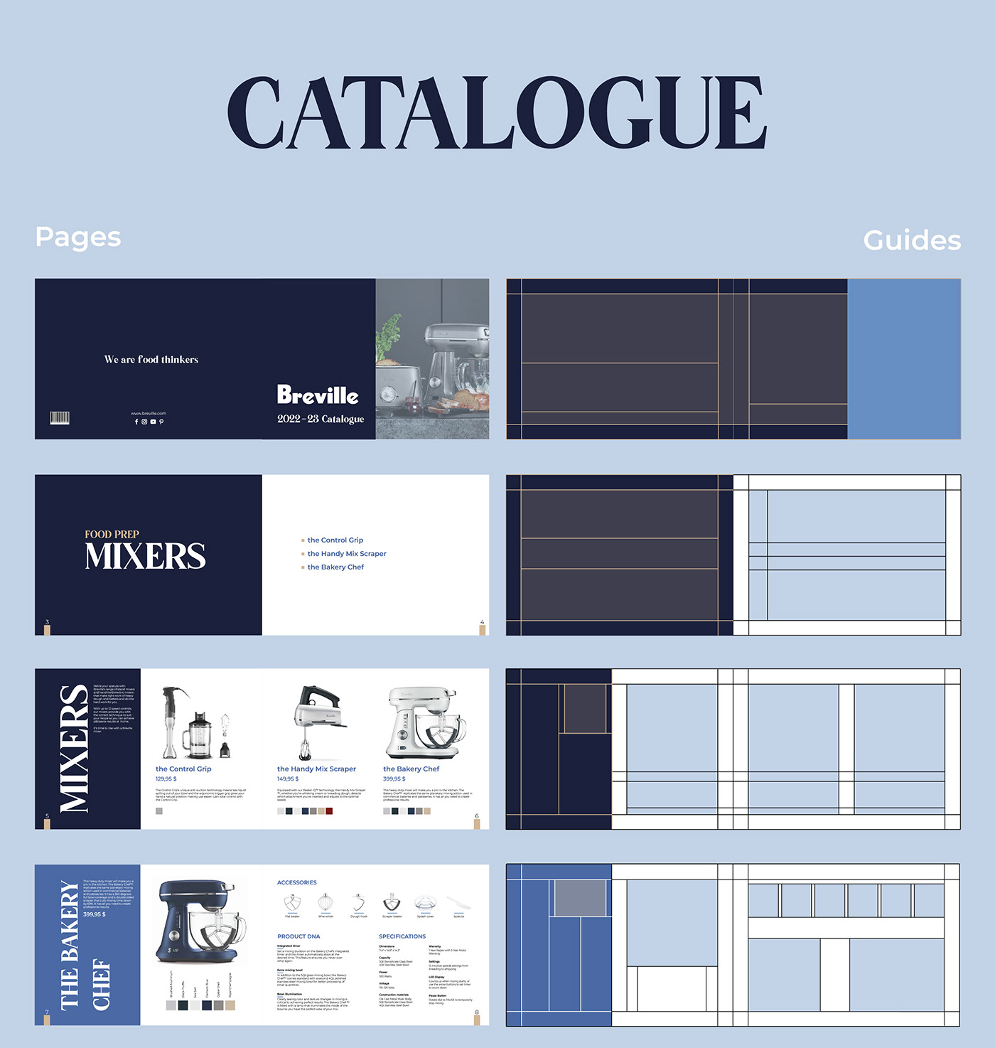 brand identity breville catalog Catalogue graphic design  manual Poster Design rebranding redesign typography  