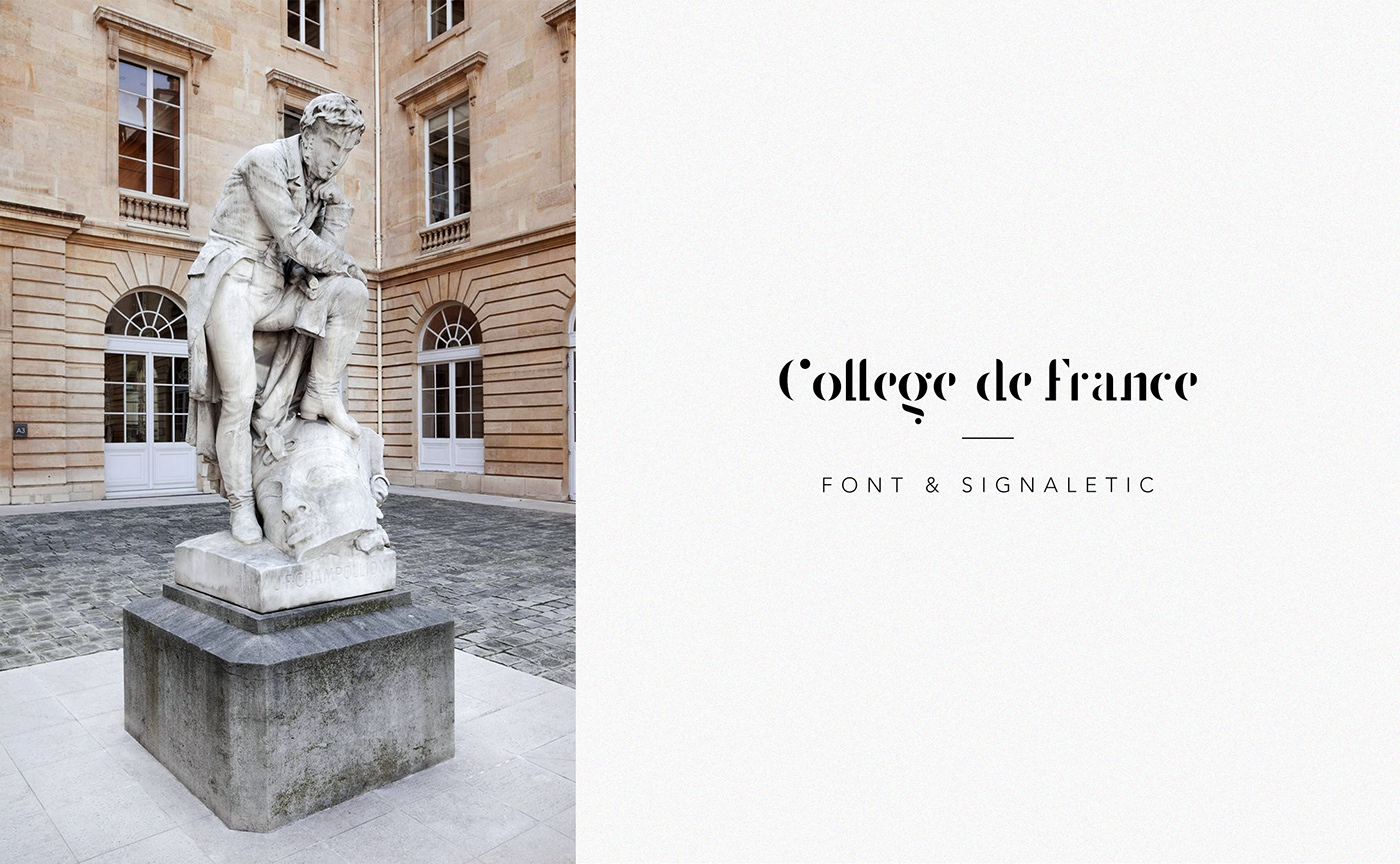 font typography   Paris college art direction  alphabet signaletic architecture free creation