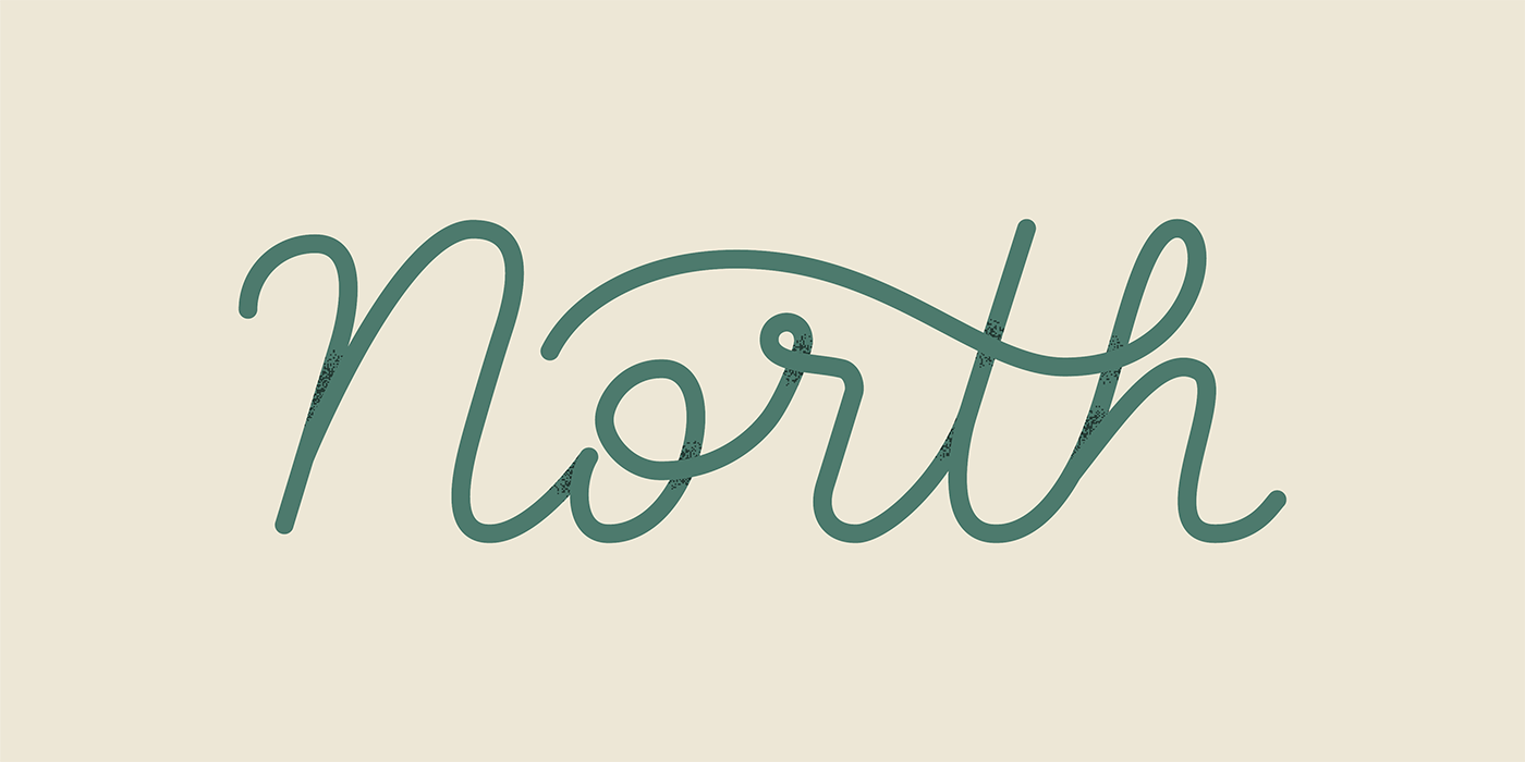 design directions east lettering monoline north south typography   vector west
