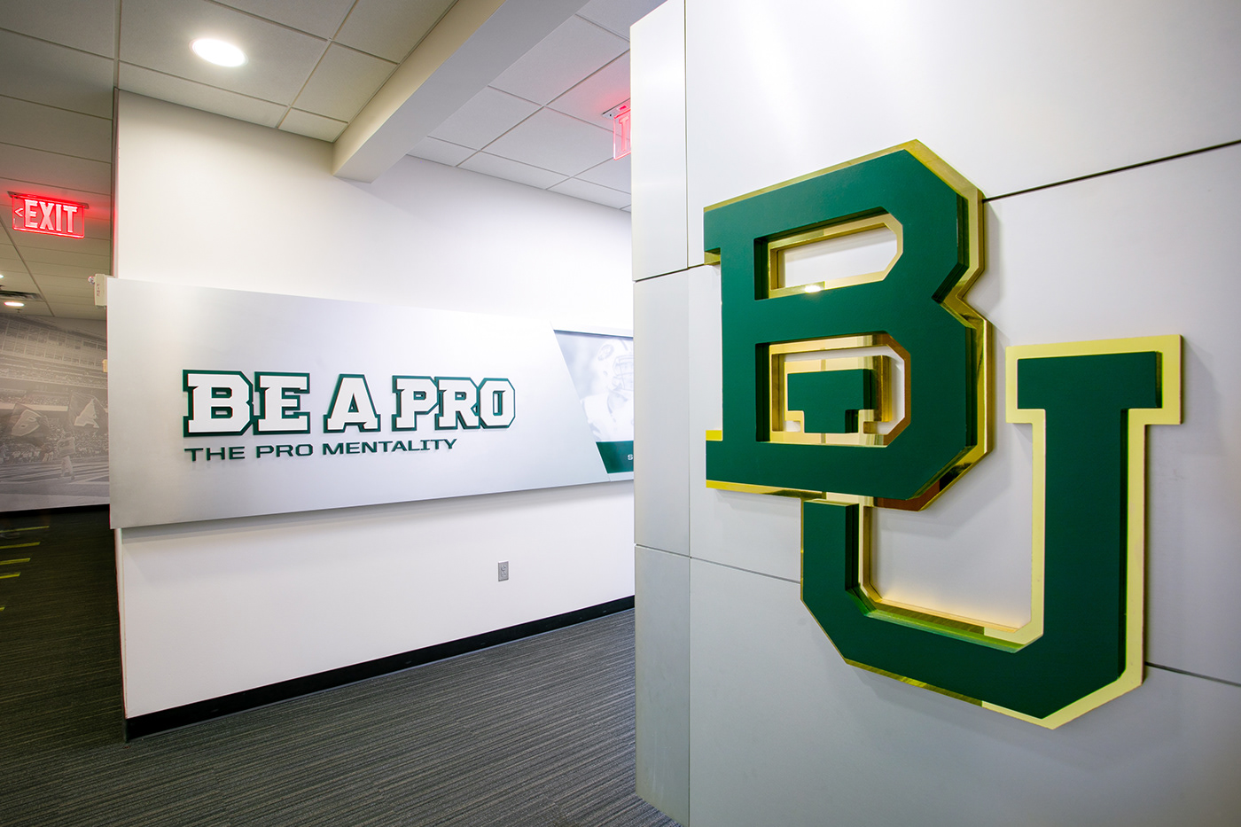 baylor university bears football facility renovation environmental graphics Experiential design graphic design  sports design