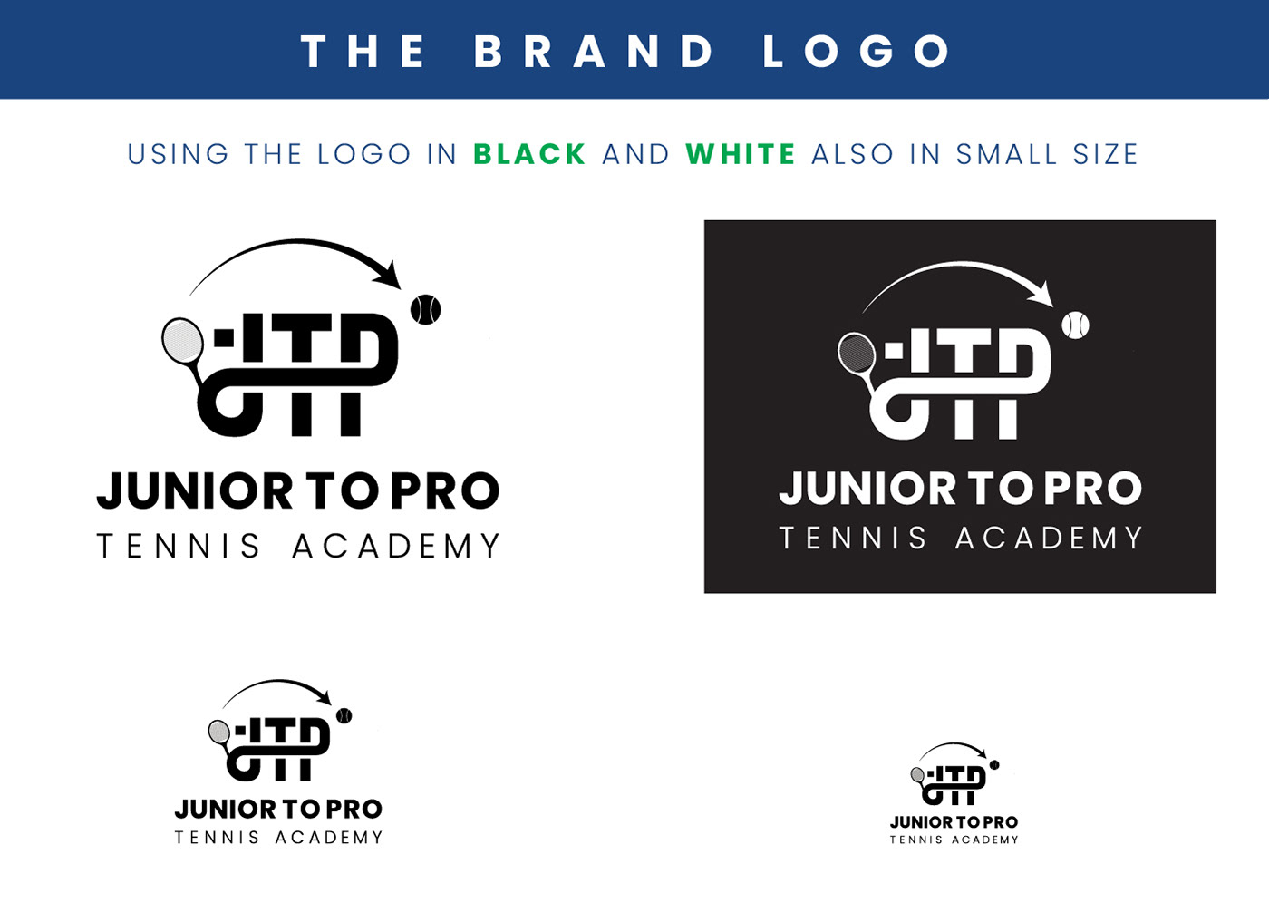 academy ball branding  design junior logo logodesign sport tennis professional logo