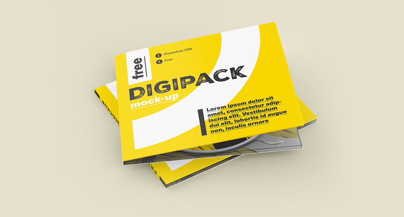 free digipack Mockup psd template cd DVD