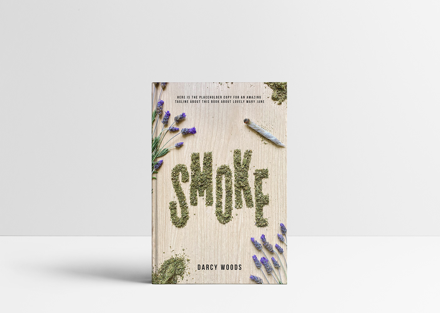 book cover design green Joint lettering marijuana smoke weed