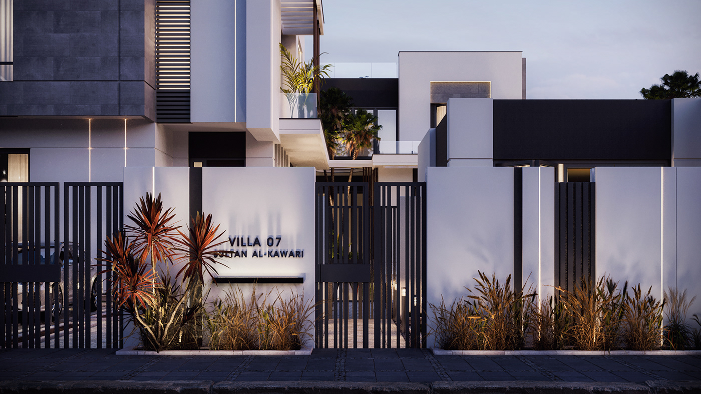 architecture archviz Villa modern visualization Render CGI corona exterior art