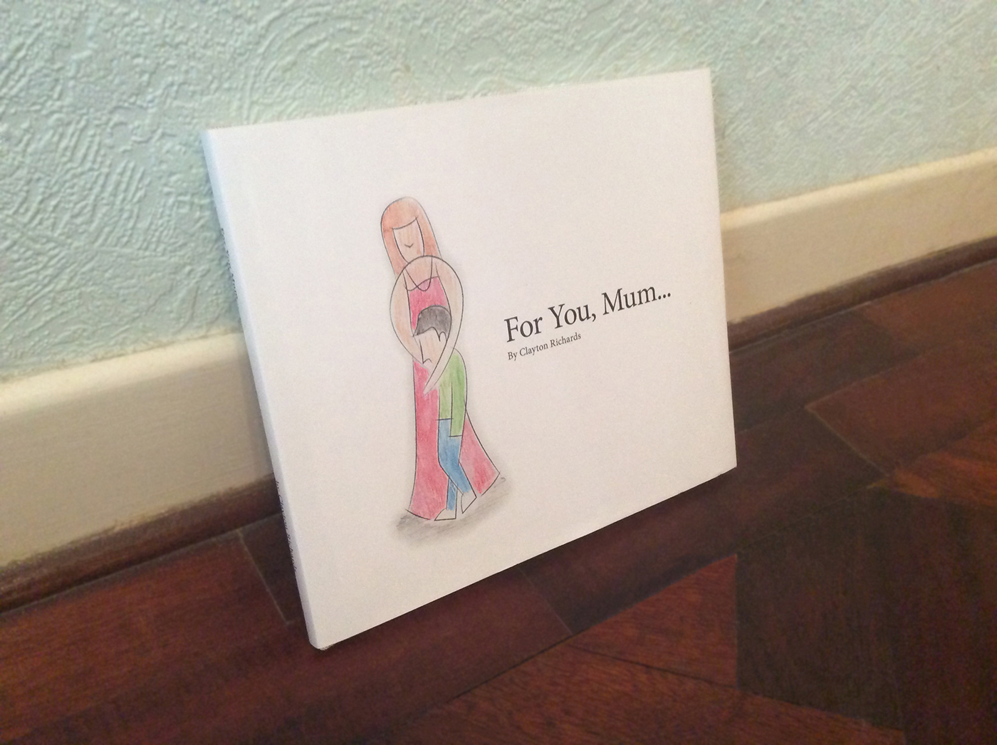 gift book Picture book simple watercolour pencils Mother's Day Love mother son negative space