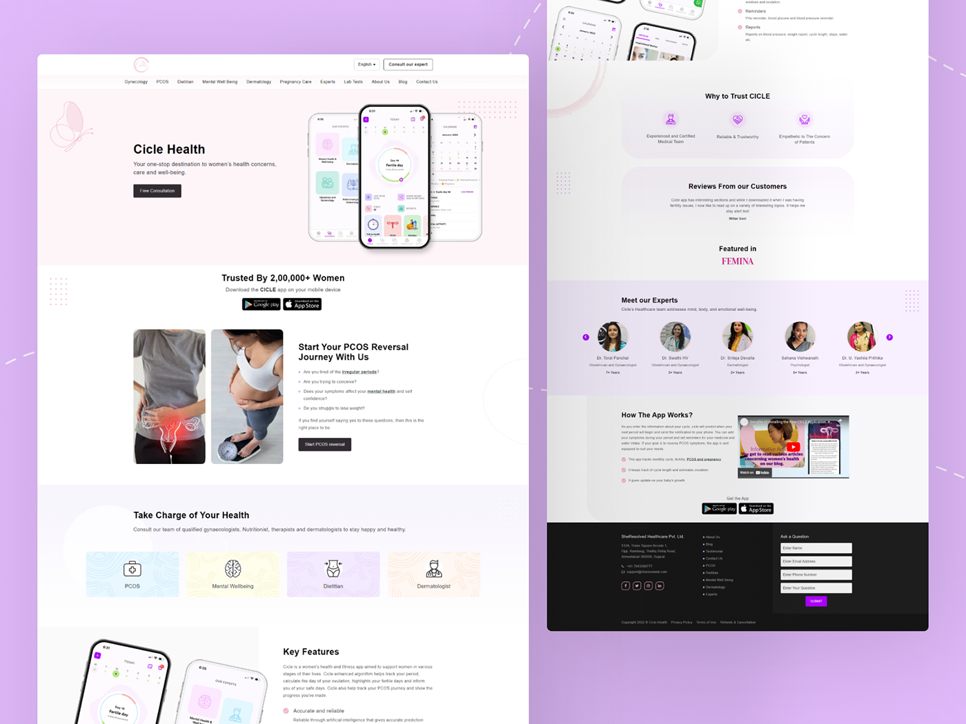 period women girls UI/UX UI Figma Mobile app Website Web Design  user interface