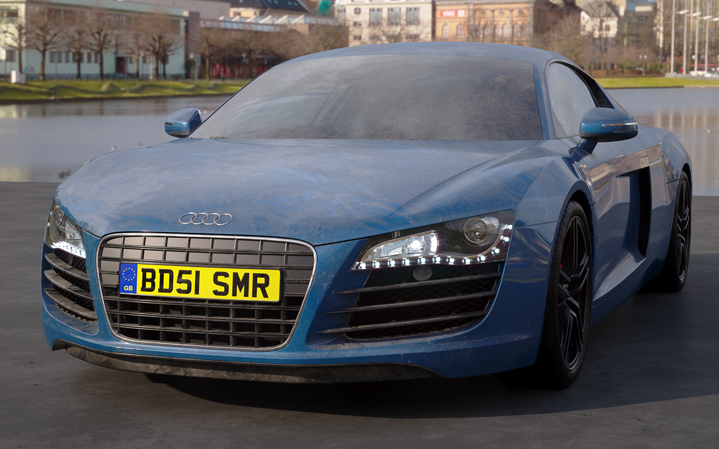 car paint CGI 3ds max substance Audi dust dirt octane
