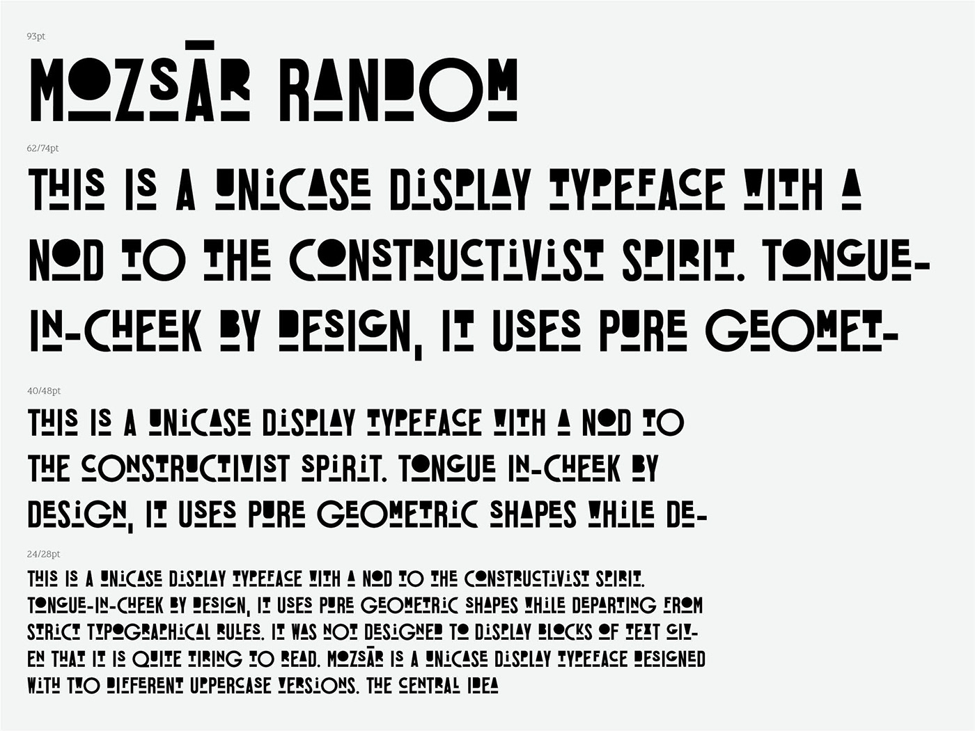 constructivism geometrical fonts bohem Ferencz Miklós Miklós Ferencz experimental typo geometry constructivist font contextual alternate display font
