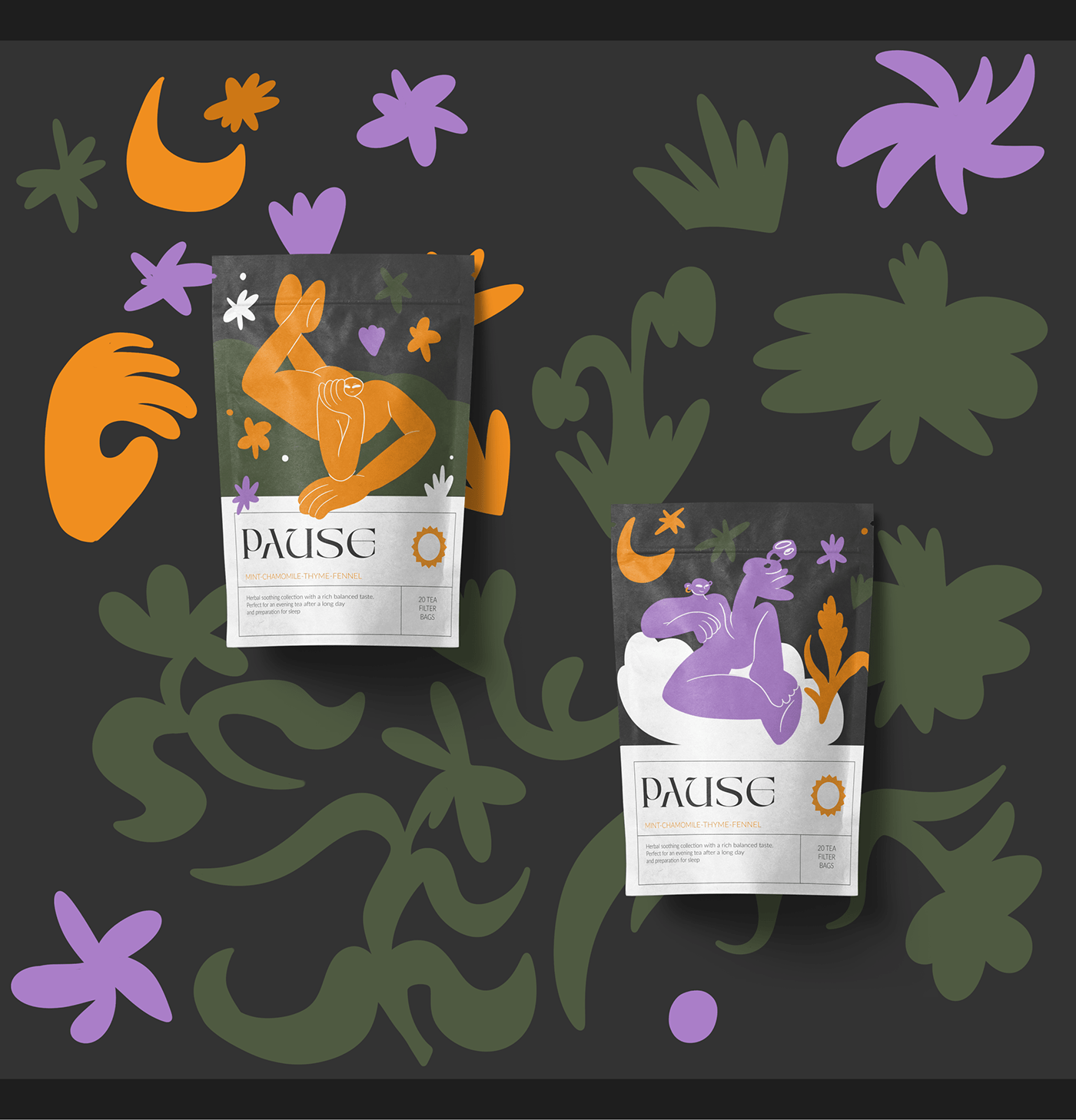 tea Packaging brand identity visual Tea Packaging tea packaging design herbal Herbal Tea Packaging chamomile