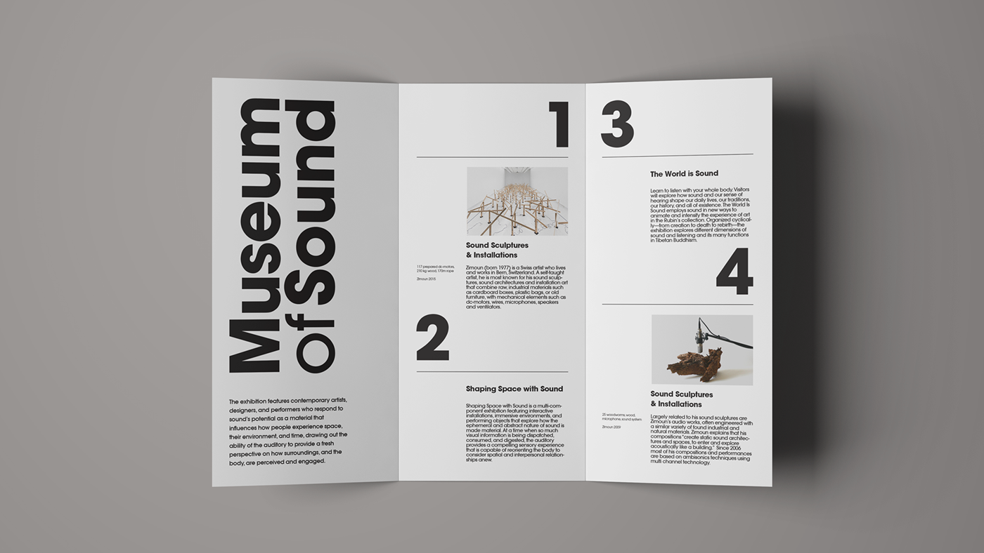 Museum of sound typography   graphic design  branding  museum