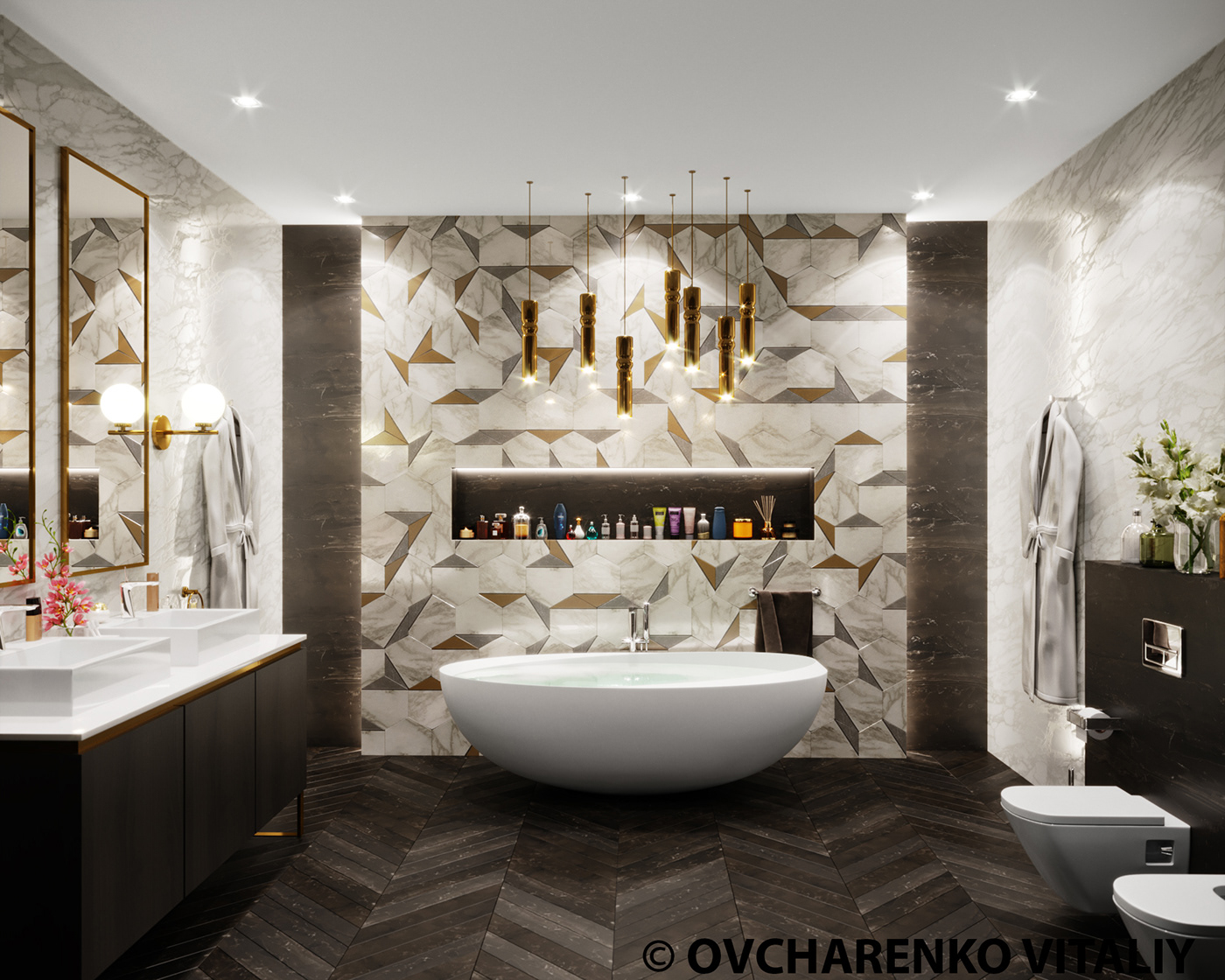apartment bedroom corona renderer Classic modern house kiev 3ds max Interior interior design 