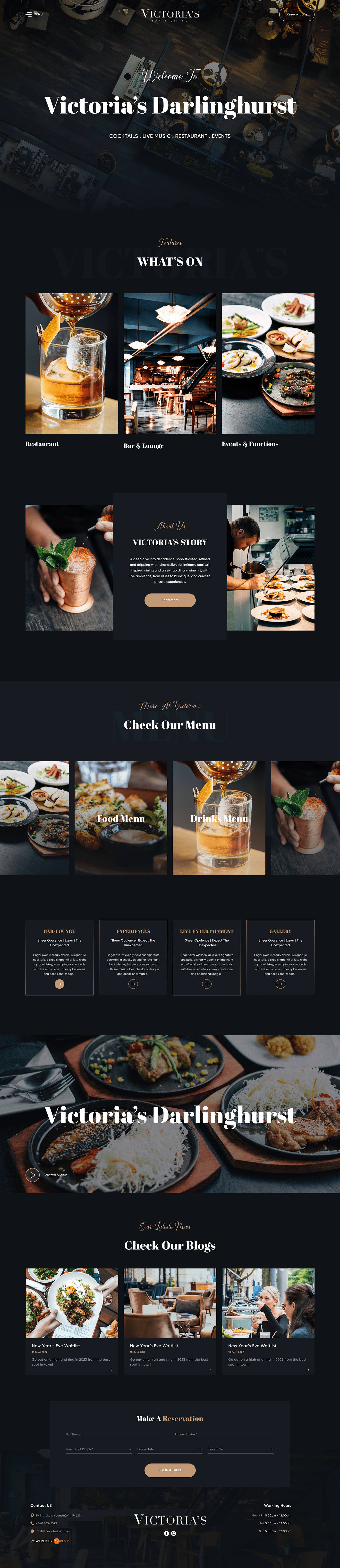 restaurant Food  luxury ui design UX design Web Design  Mockup landing page design UI