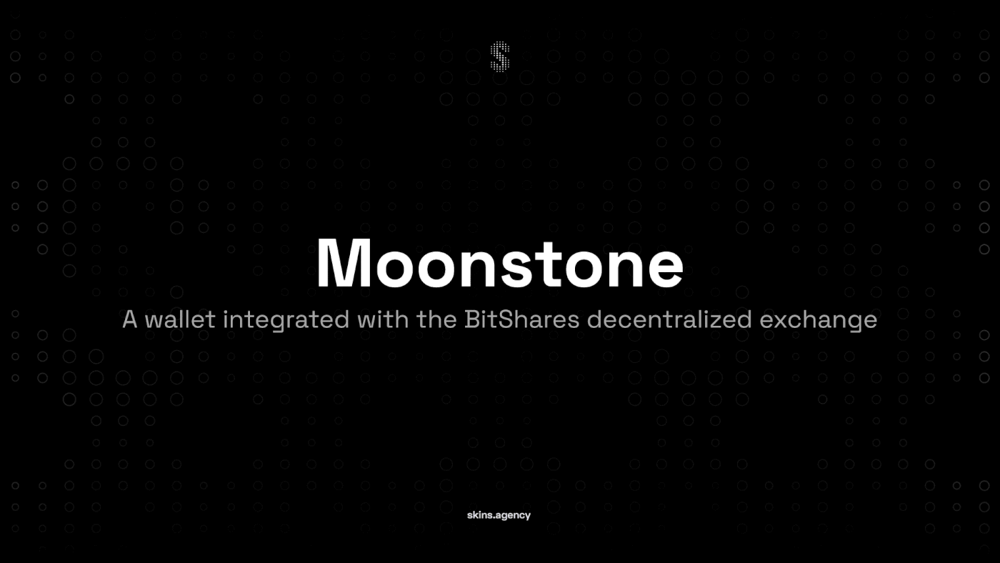 moonstone bitshares bitcoin WALLET design video crowdunding campaign gif logo Icon market product
