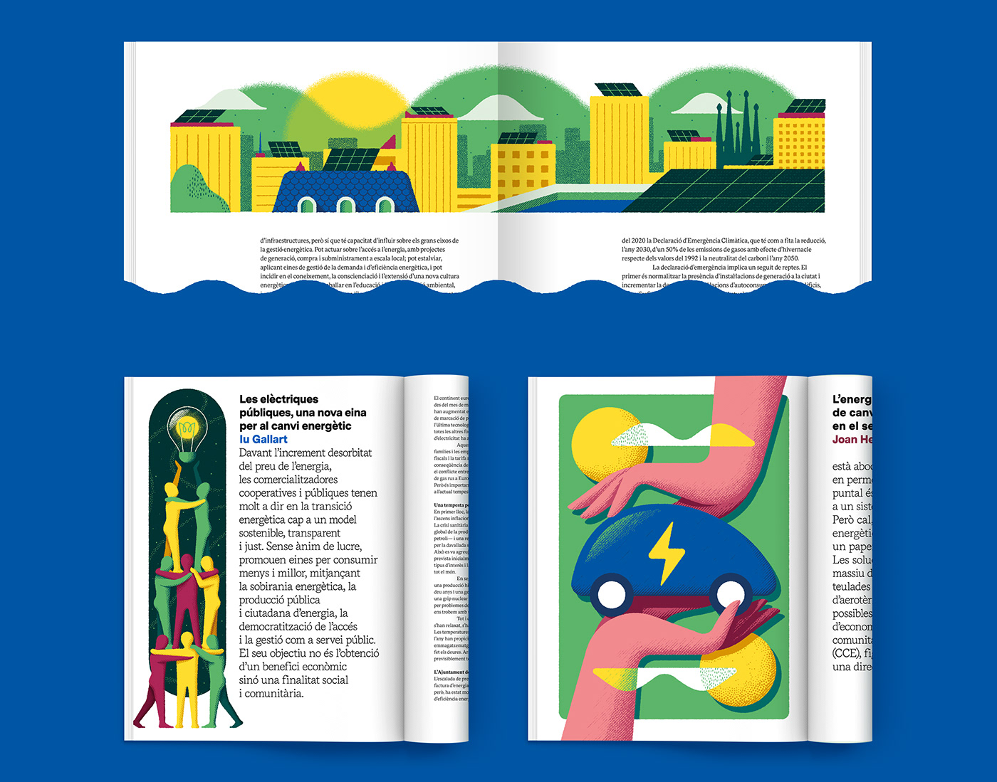 ILLUSTRATION  graphic design  magazine editorial cover climate change energy city Ecology energy model