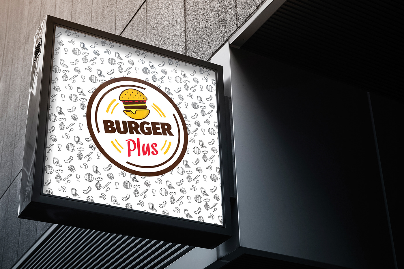 burger design advertisement ad poster photoshop Hot Food 