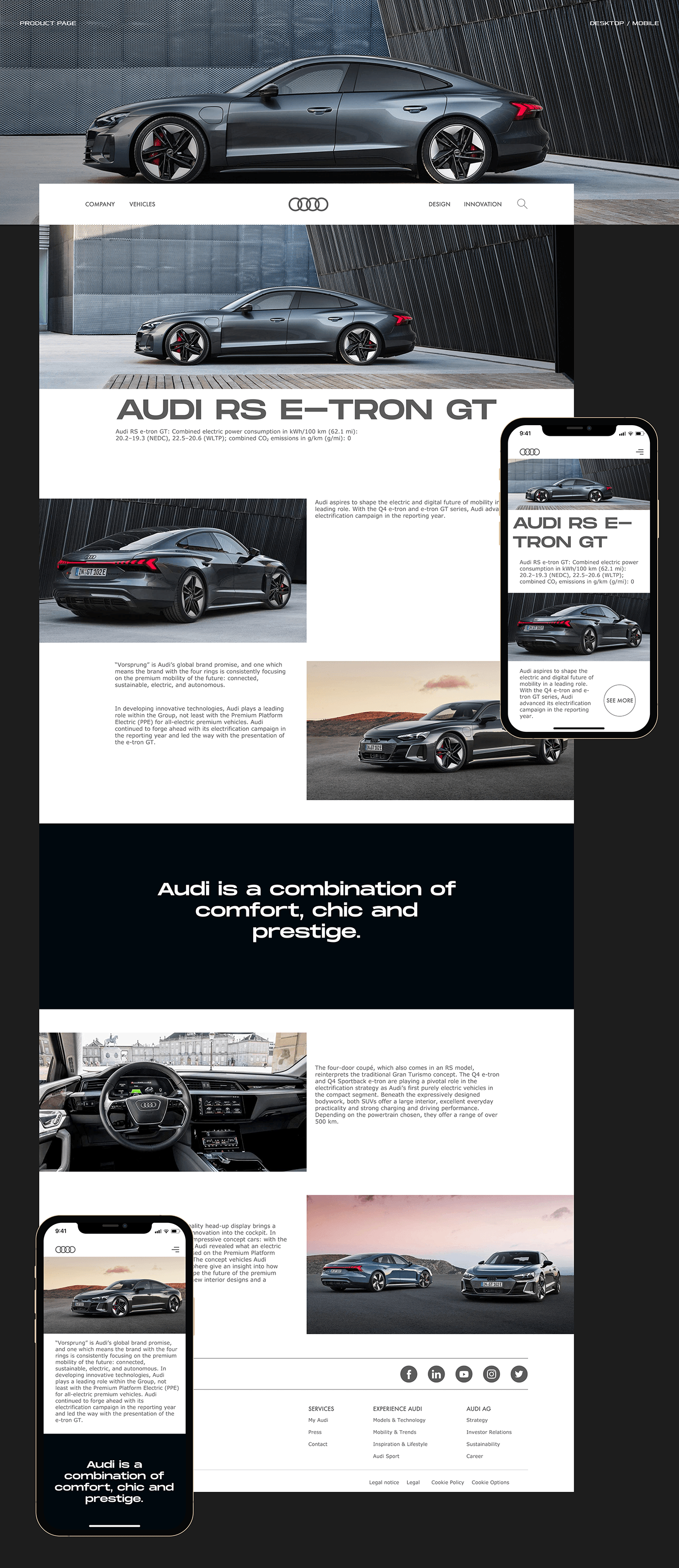 Audi Audi design audi mobile audi tablet audi website audiuiux redesignaudi uiuxdesigncar uiuxtablet websitecar
