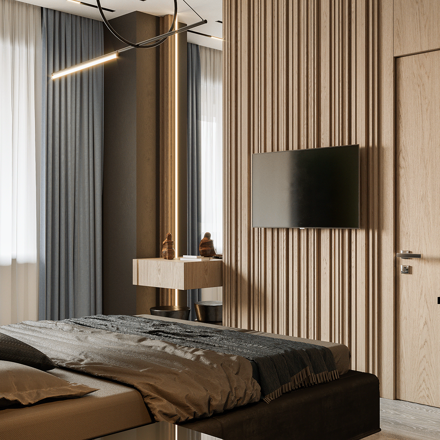 3dsmax baku colorfull coronarenderer Interior mix Vizualization #bedroom #CG #livingroom