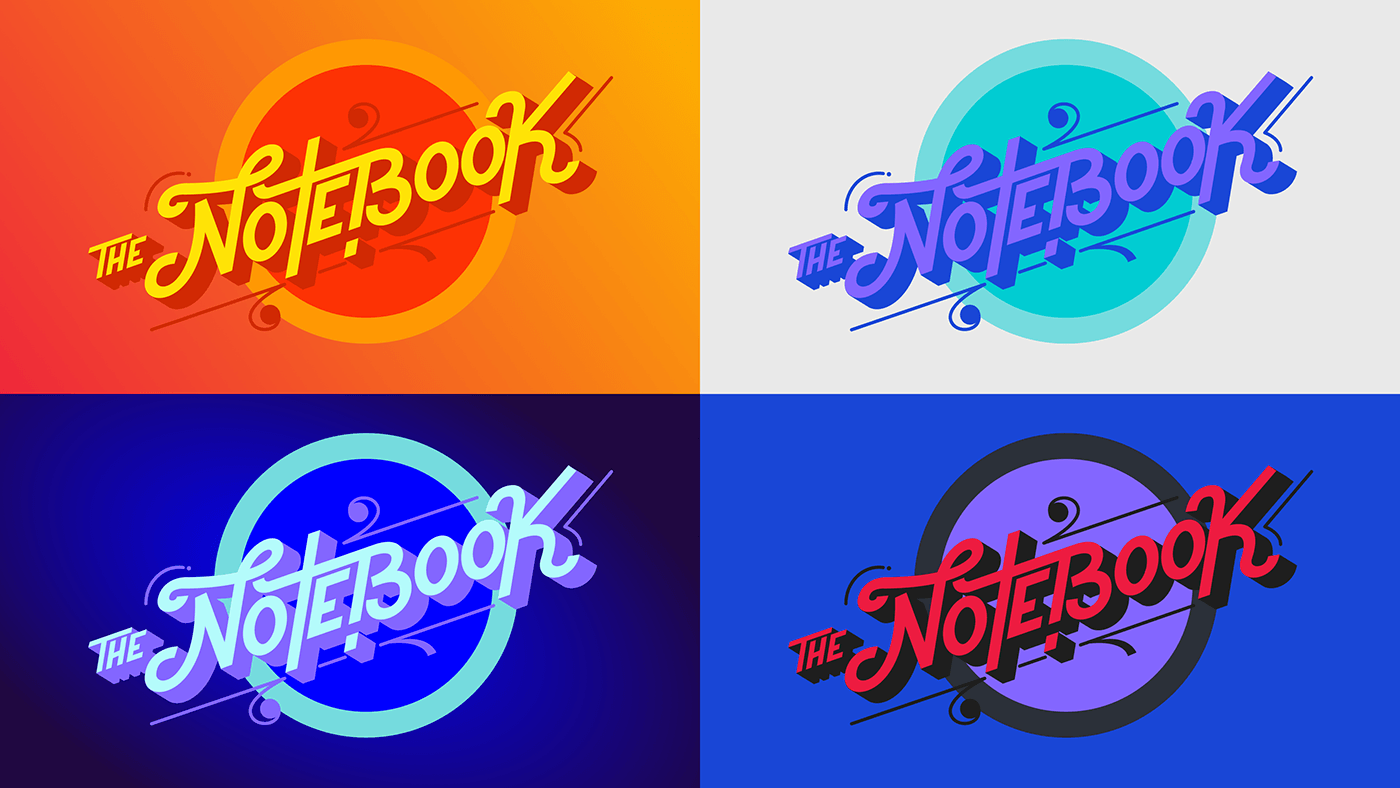 Logo design variations lettering 