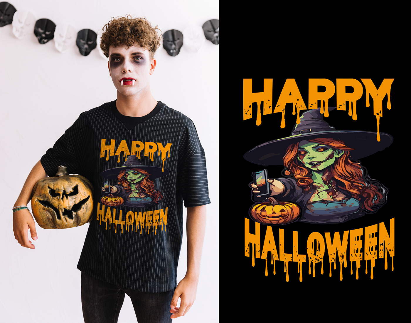 horror Halloween halloween pumpkin Halloween T-Shirt Halloween Costume Horror text