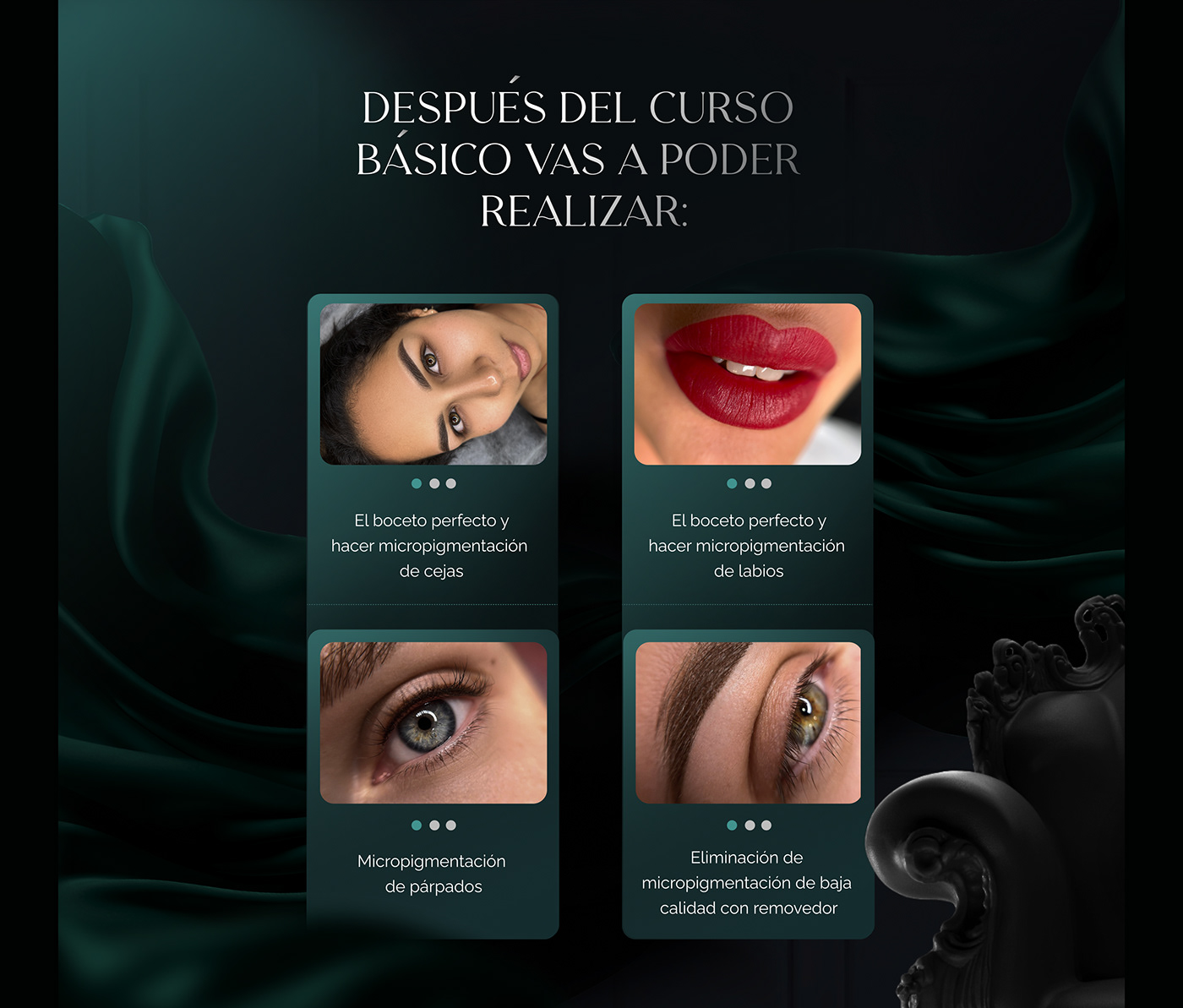 beauty landing page бьюти перманентный макияж makeup салон красоты дизайн сайт макияж course