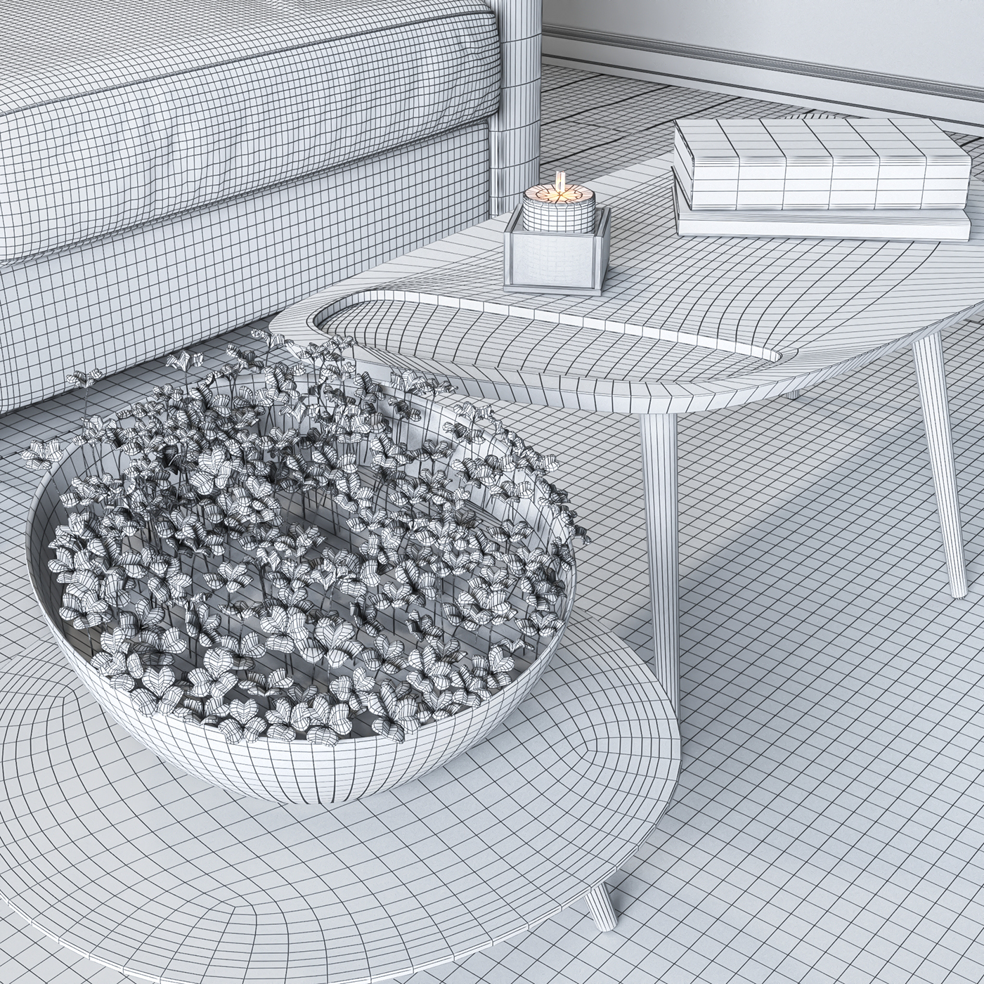 Pohjanmaan livingroom furniture 3d modeling