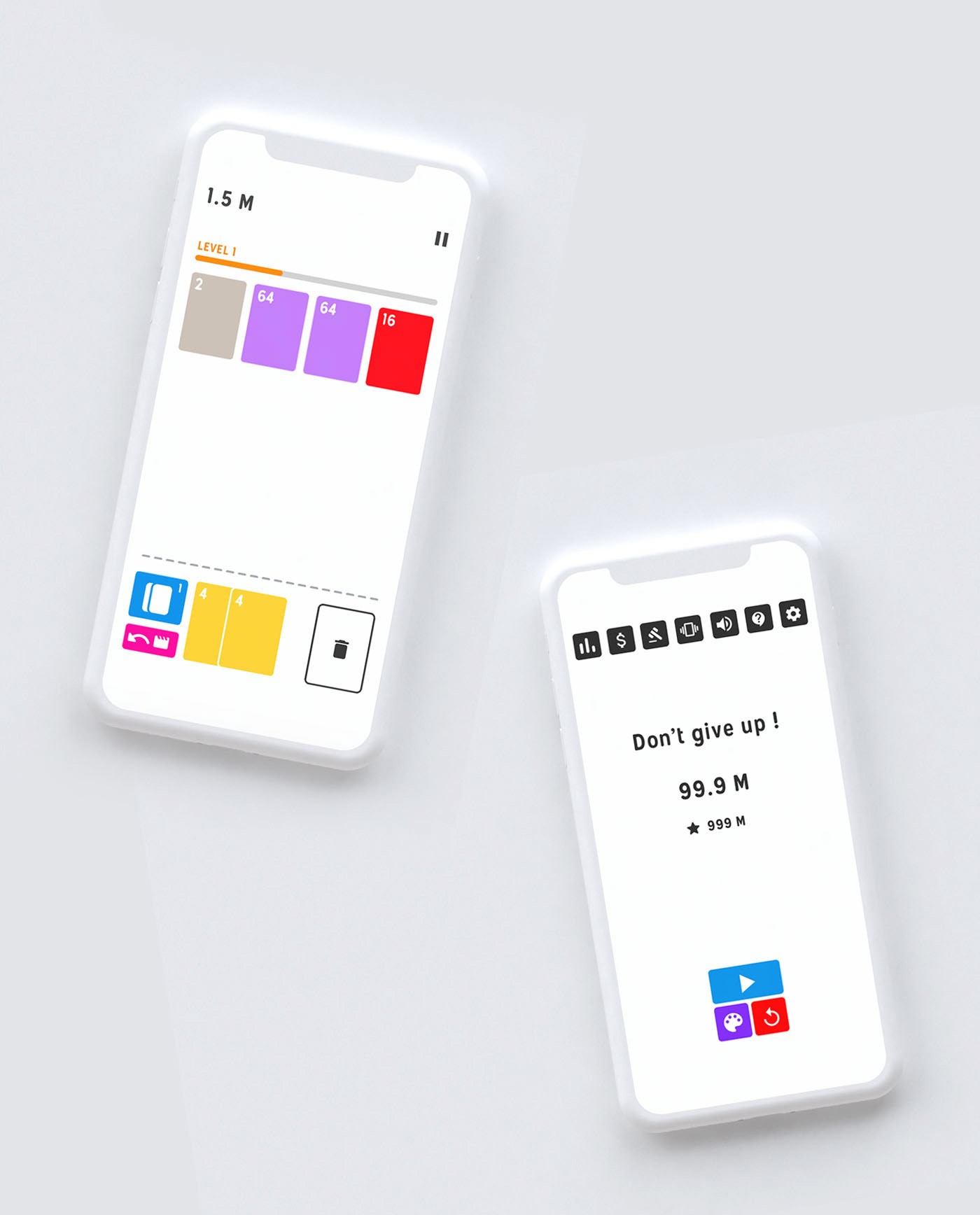 game design  UI ux redesign game minimal android ios