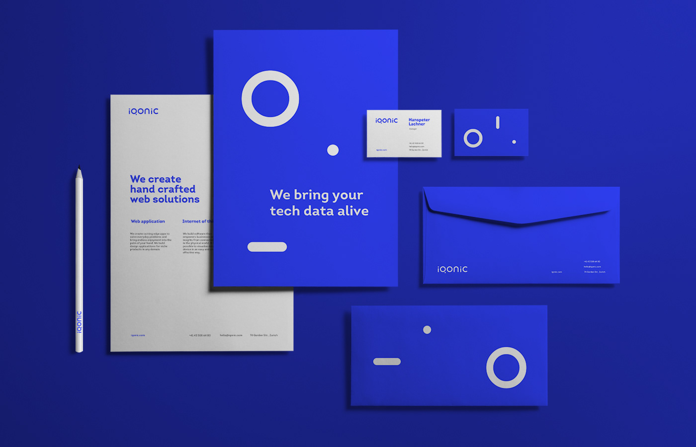 Clean and minimalist branding for a web development company