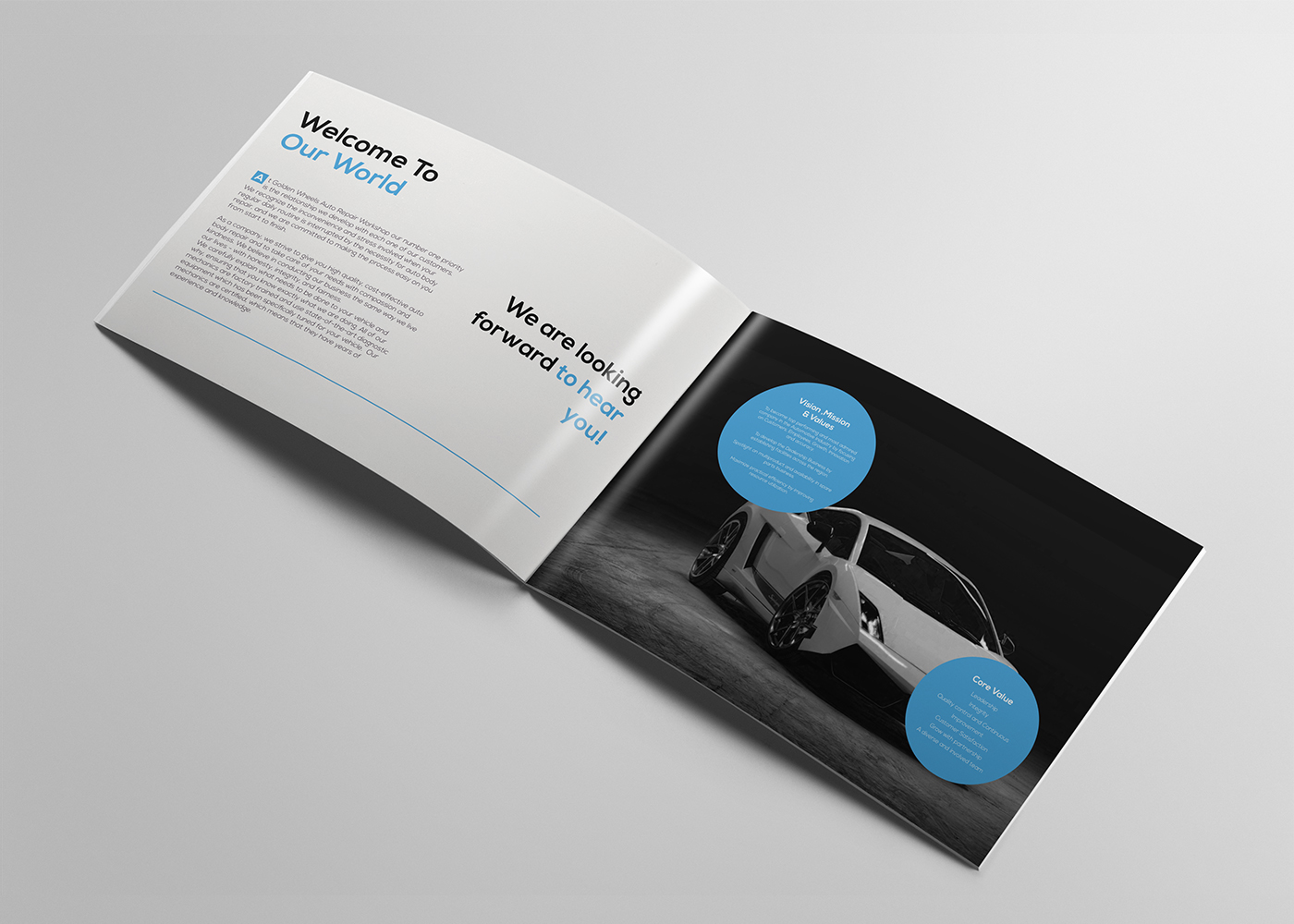 Company Profile Brochure automobile company