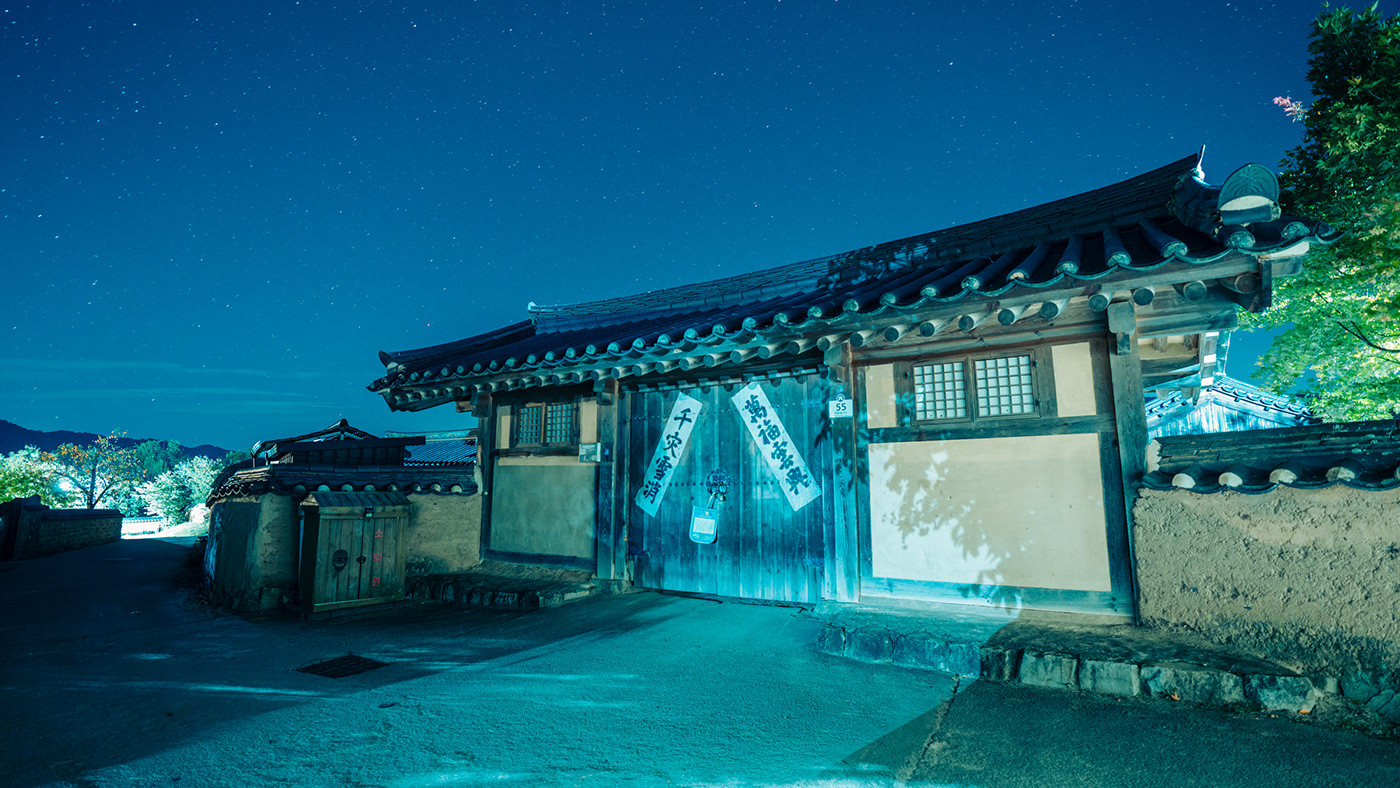 cinematic cinematography Korea night photography asia village night hahoe folk village