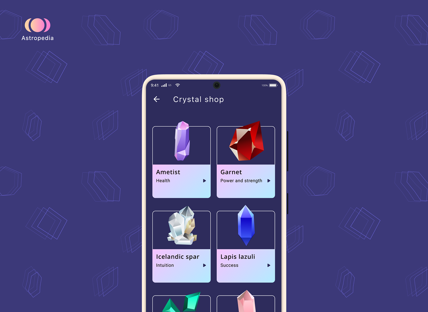 cristals design game Gems illusreation mobileapp mobiledesign UI ux