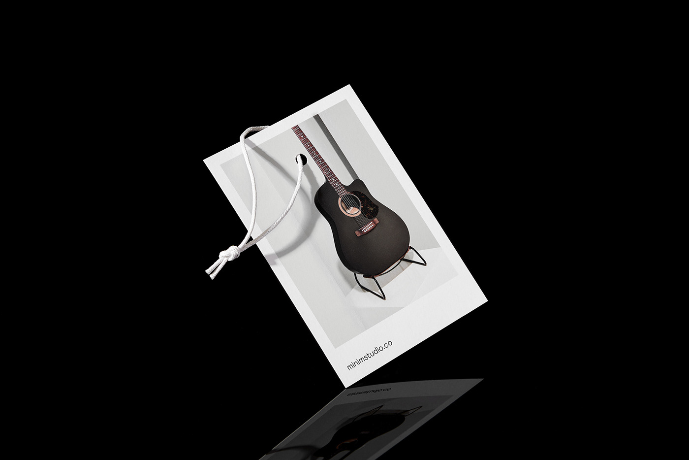 Australia business card consistent guitar leather music Packaging Repitition swing tag tactile